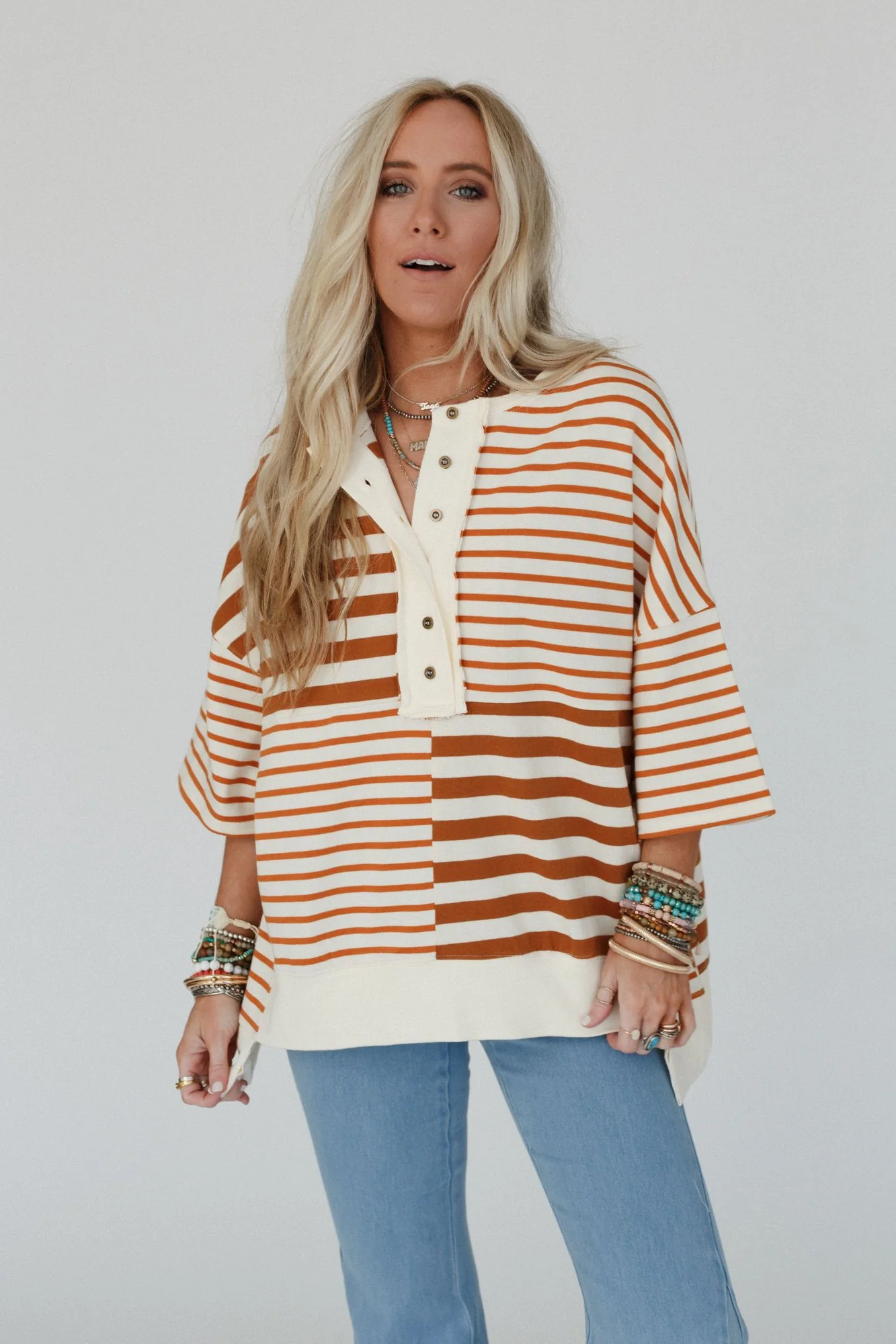 City Stripes High Low Top - Mocha - Image 8