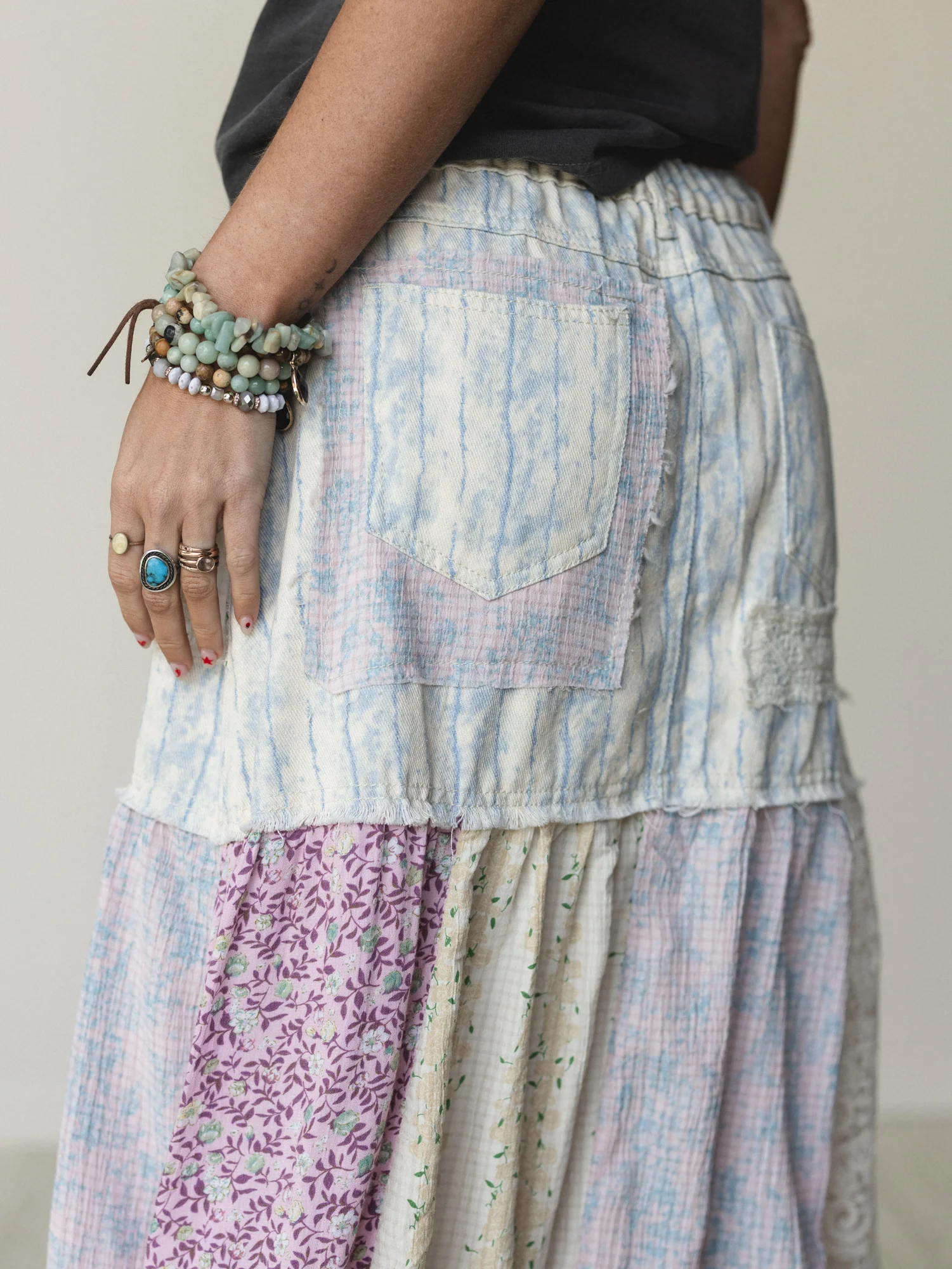 Color Hues Maxi Skirt - Blue Multi - Image 4
