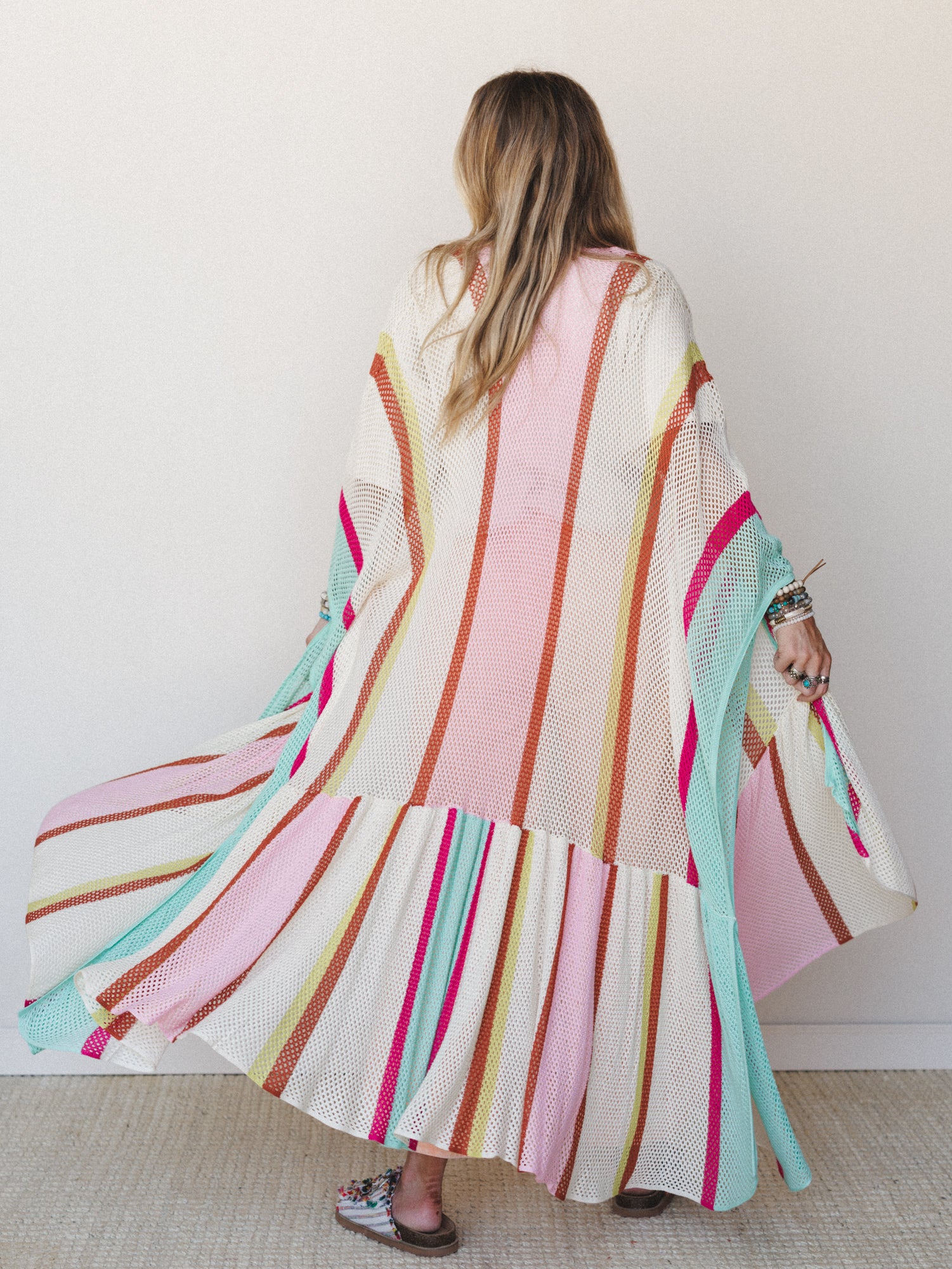 Color Rays Kimono - Cream Multi - Image 3