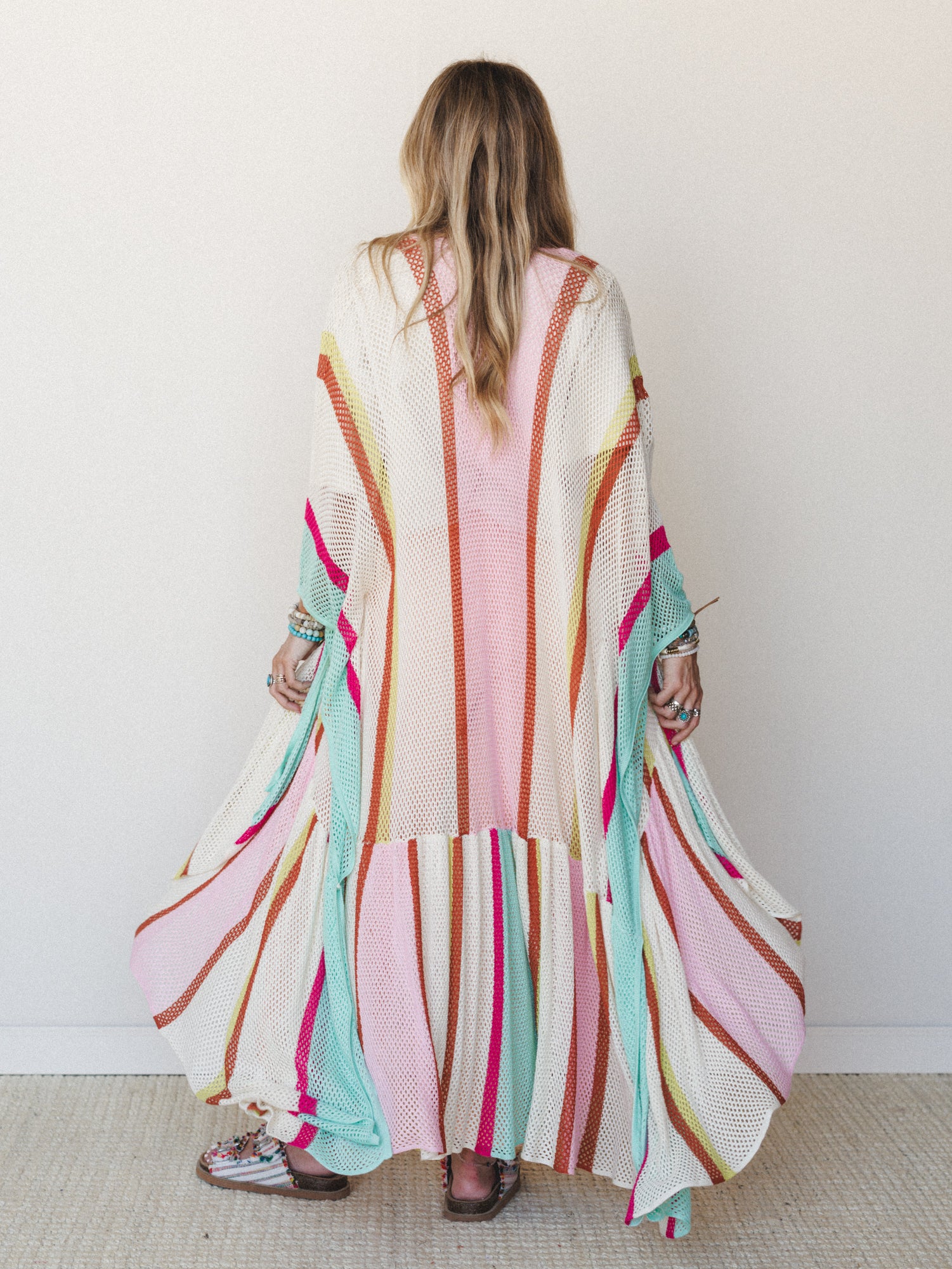 Color Rays Kimono - Cream Multi - Image 6