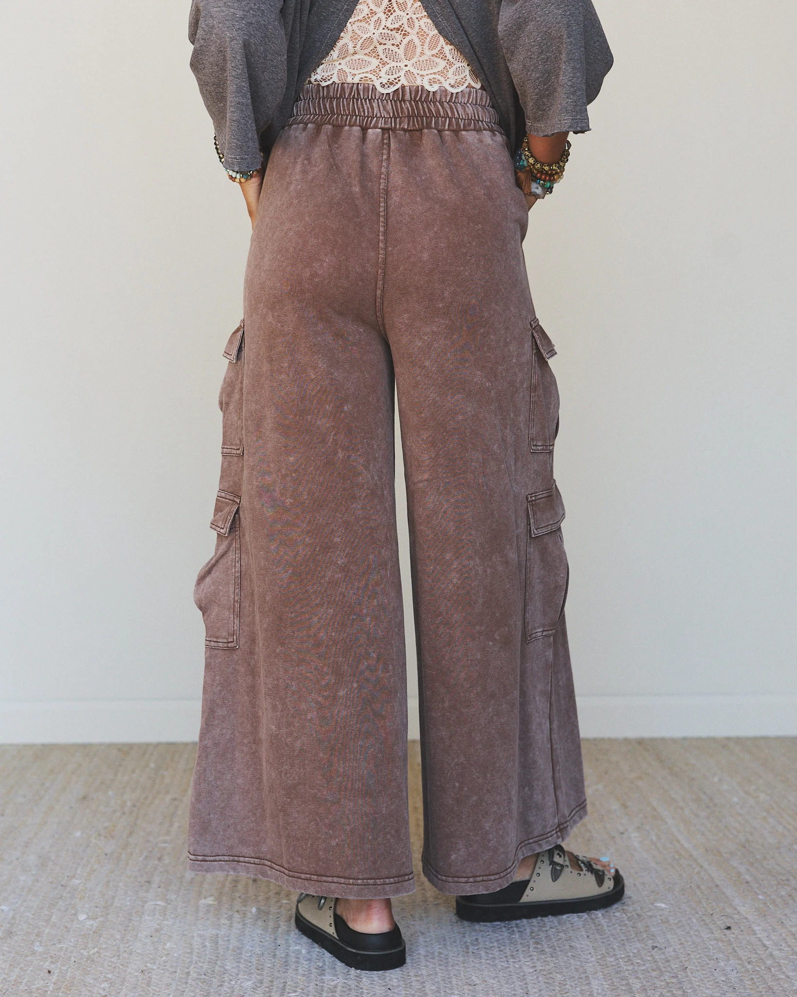 Cool Theory Wide Leg Pants - Brown - Image 4