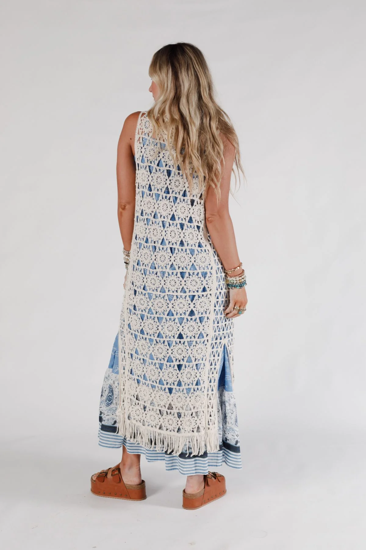 Crawford Crochet Duster - Beige - Image 3
