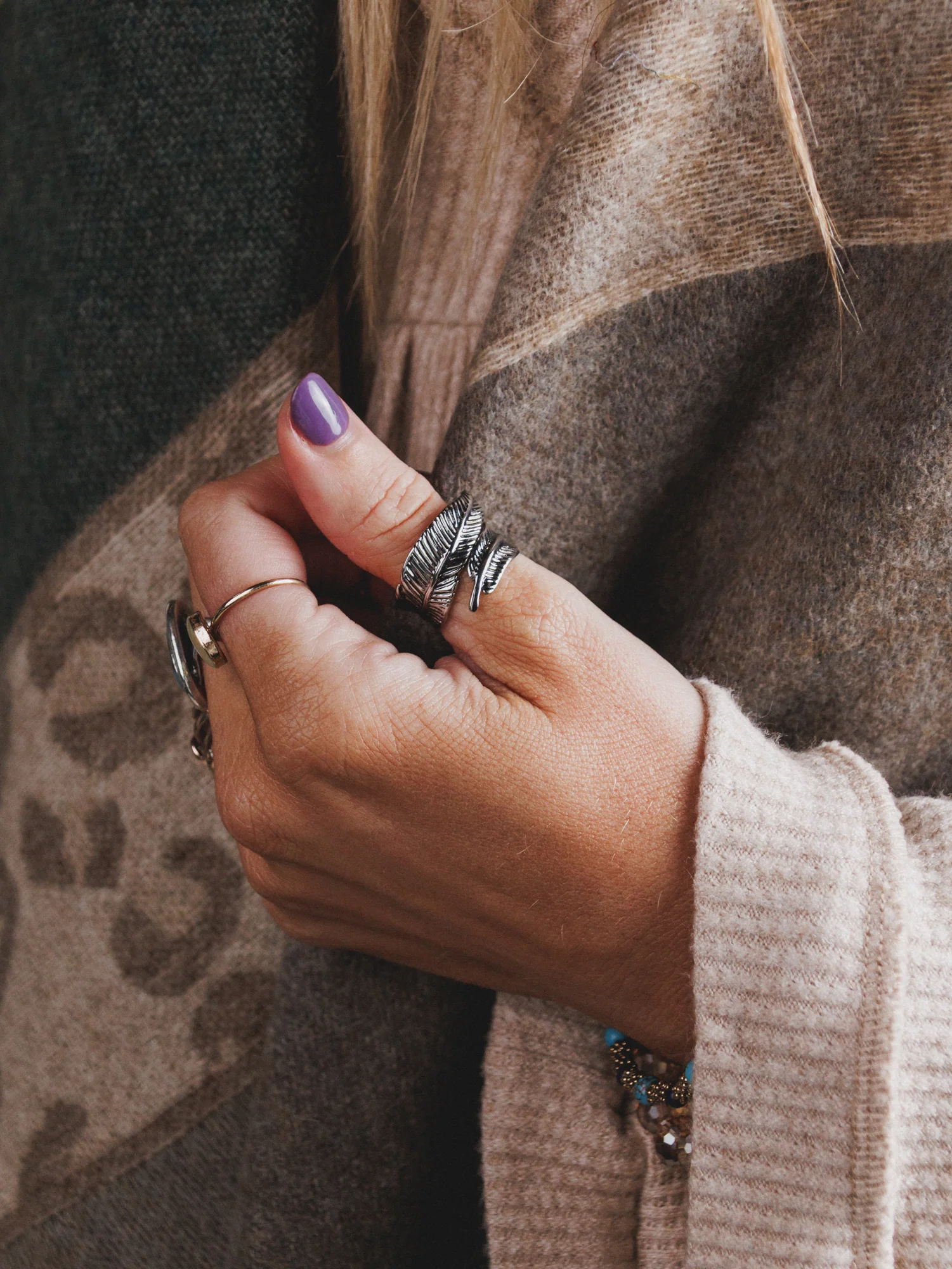 Crown Of Feathers Ring - Silver - Pre Order