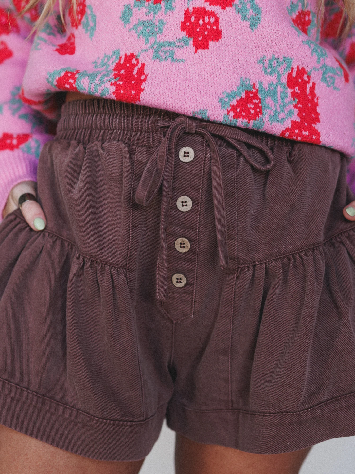 Cute Thrills Shorts - Washed Mocha - Image 3