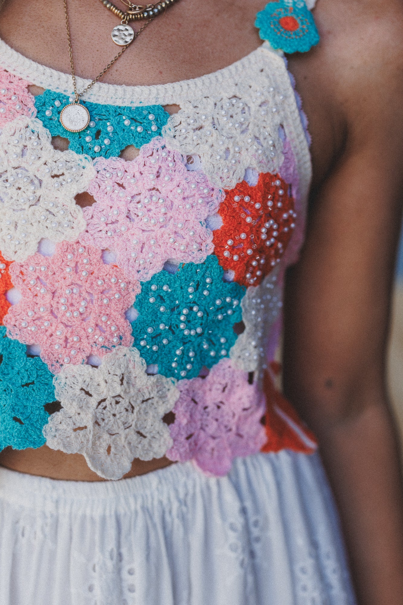 Daisy Dreamer Crochet Top - Multi - Image 4