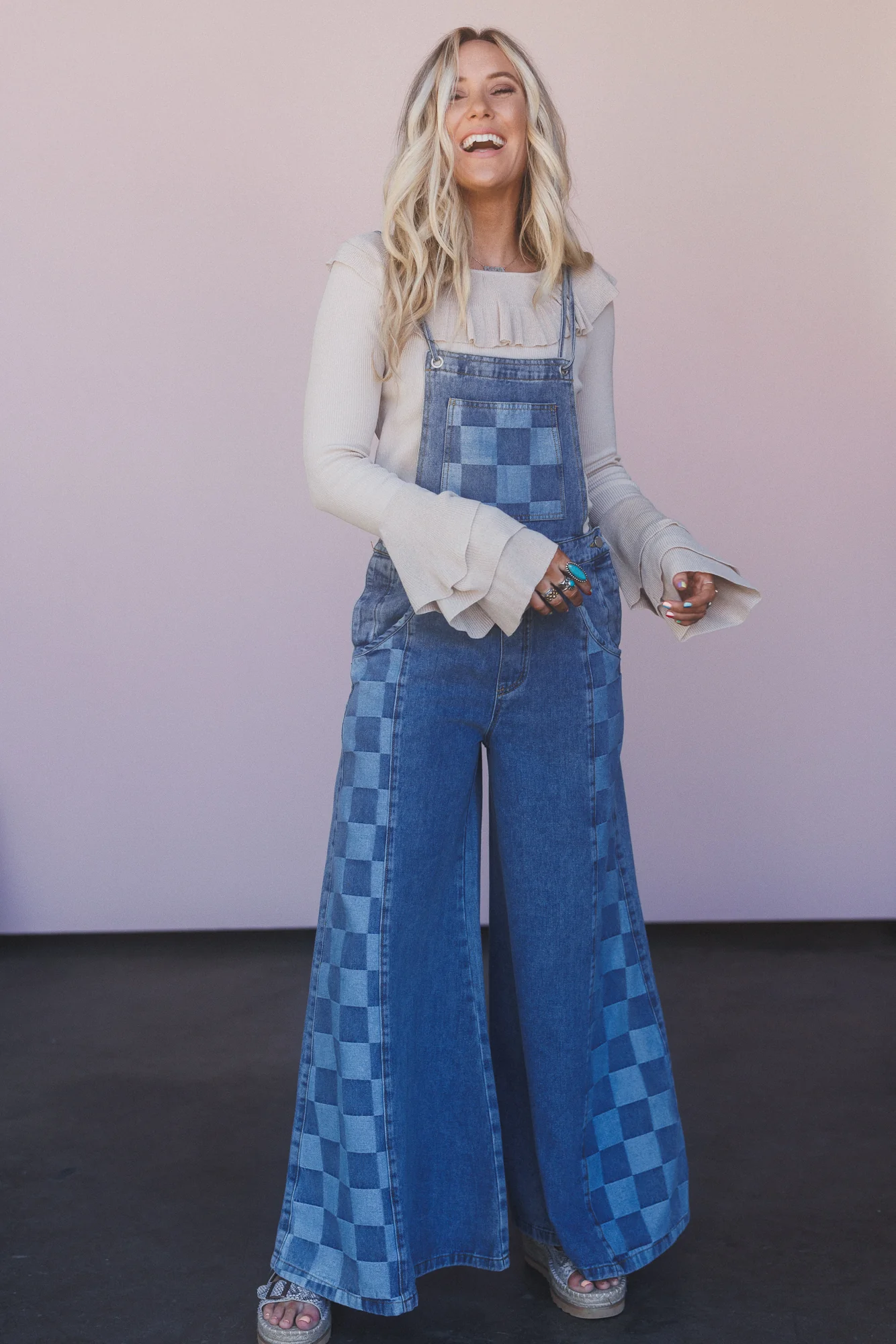 Darling Dream Wide leg Jumpsuit - Light Denim - Pre Order - Image 2