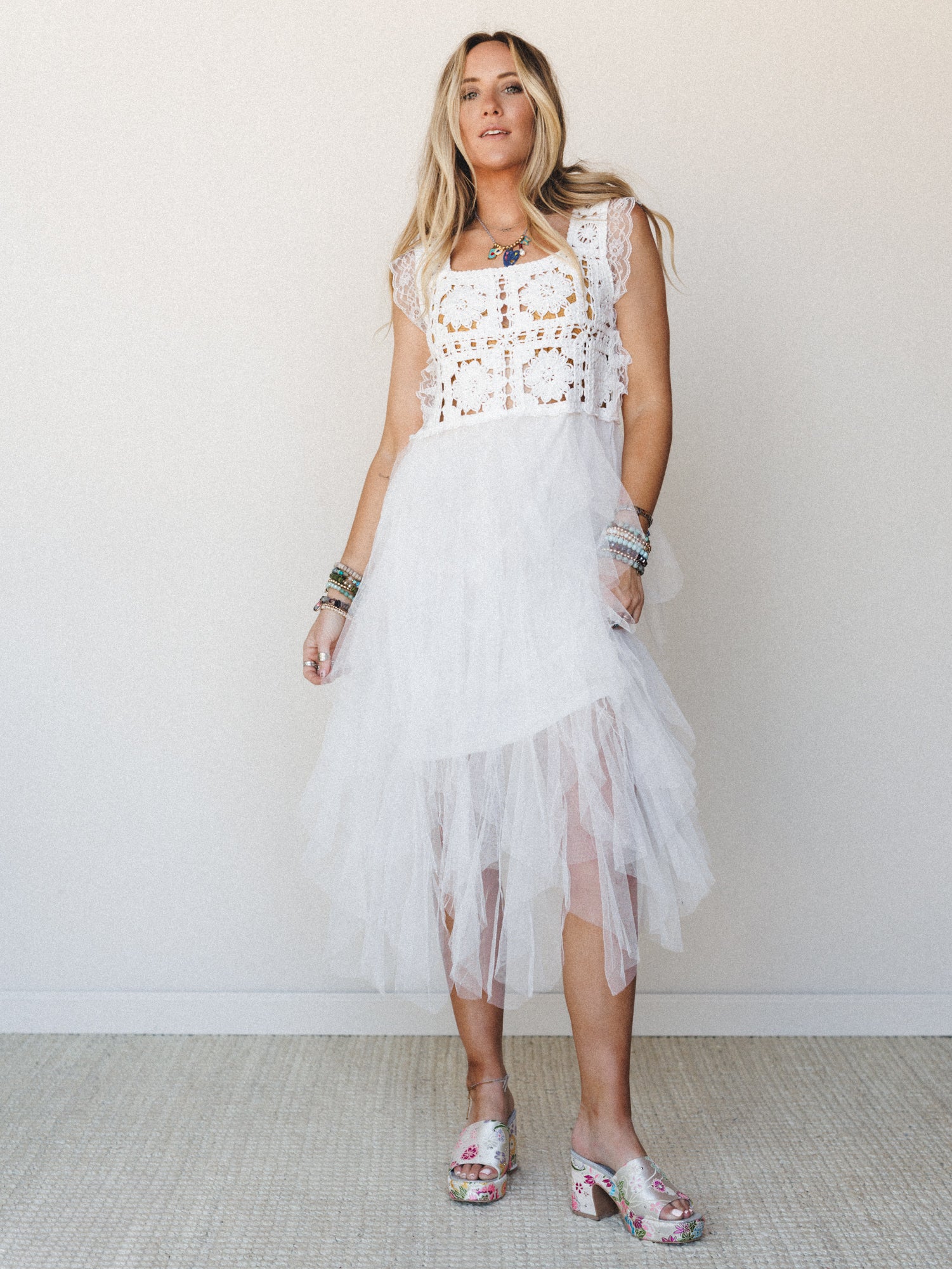 Desert Disco Dress - White - Image 4