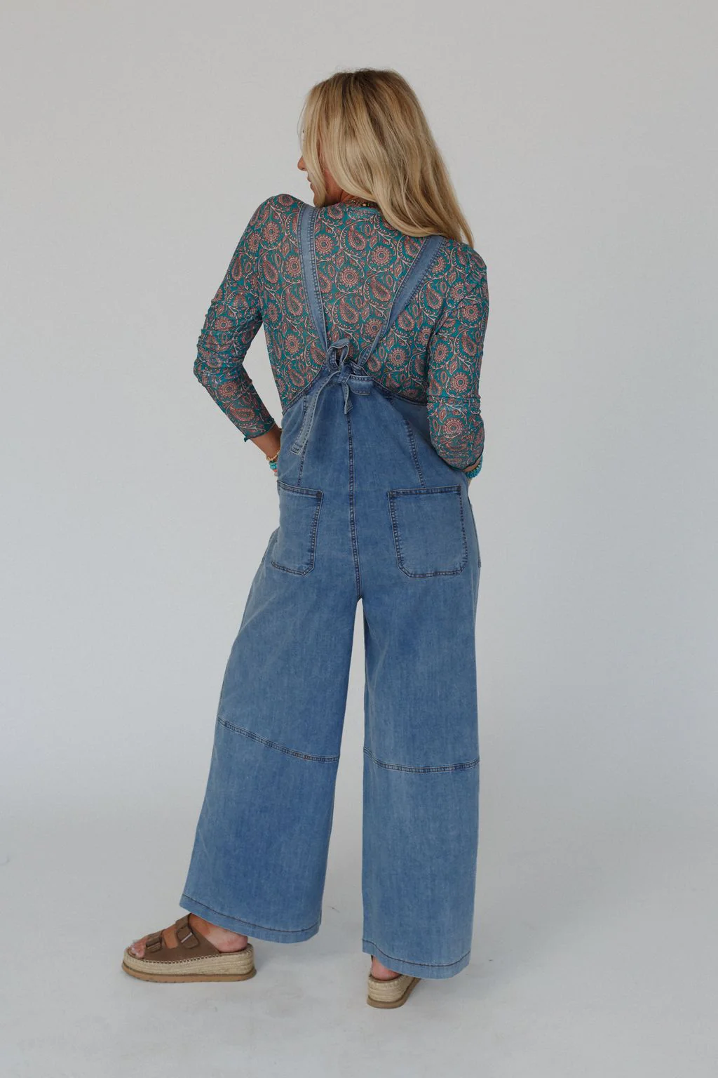 The Nest Dock Town Button Up Jumpsuit - Denim - Image 5