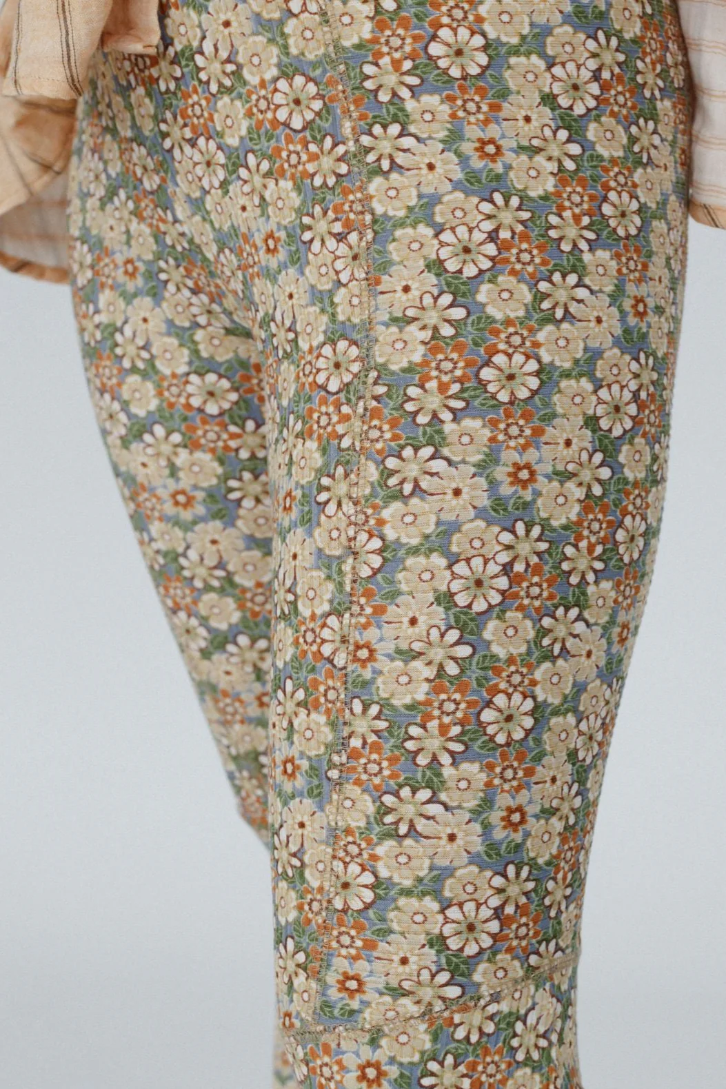 The Nest Dream in Flowers Flare Pants - Denim Khaki - Image 4