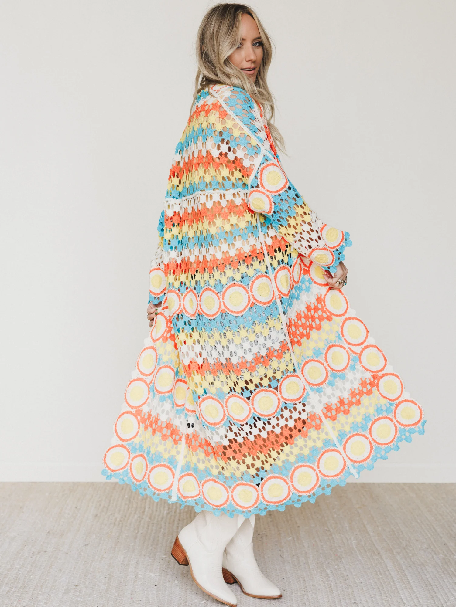 Dream Side Cardigan - Orange Multi - Pre Order