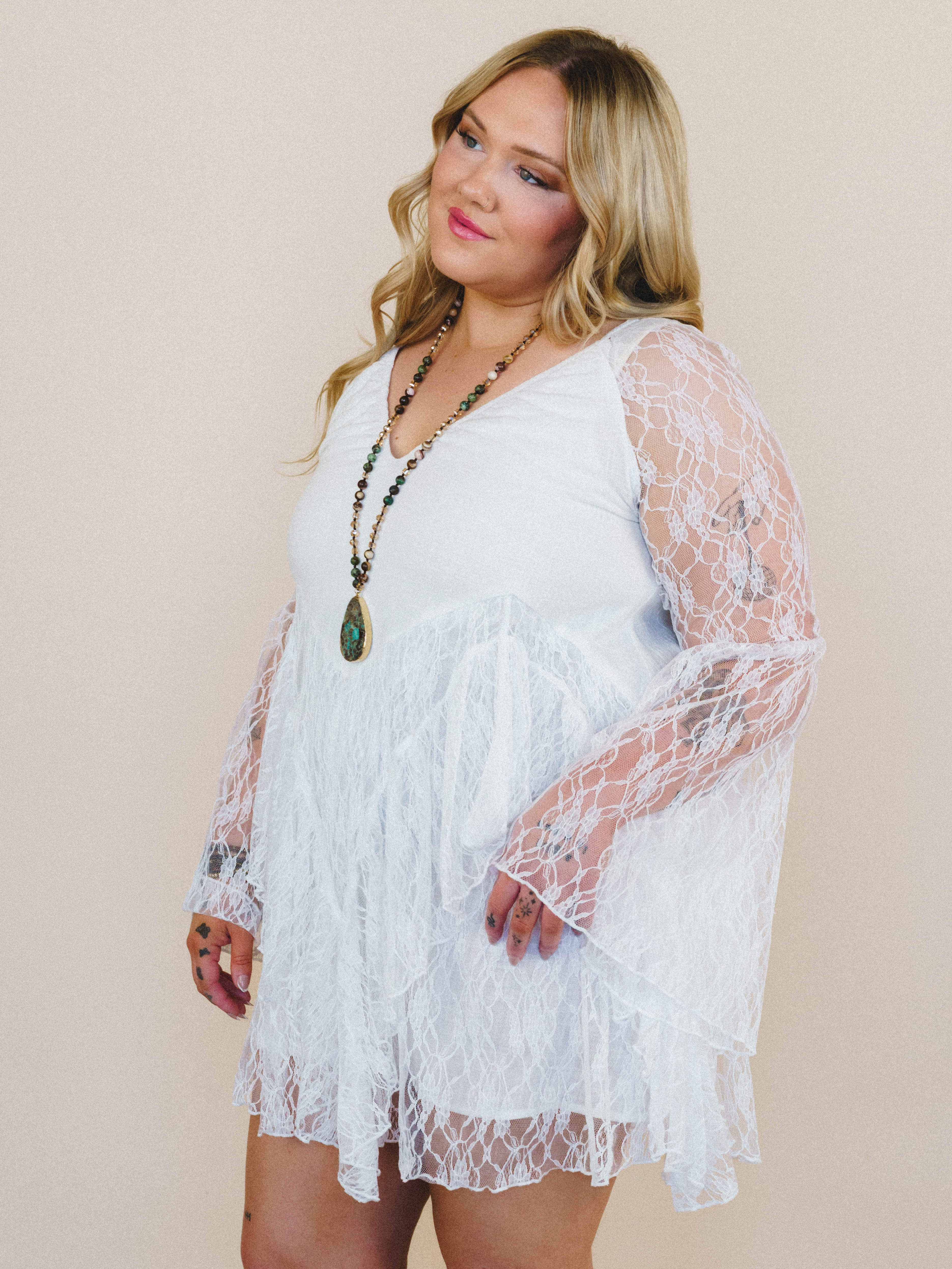 Dreamy Darlin' Dress - Cream - Image 5