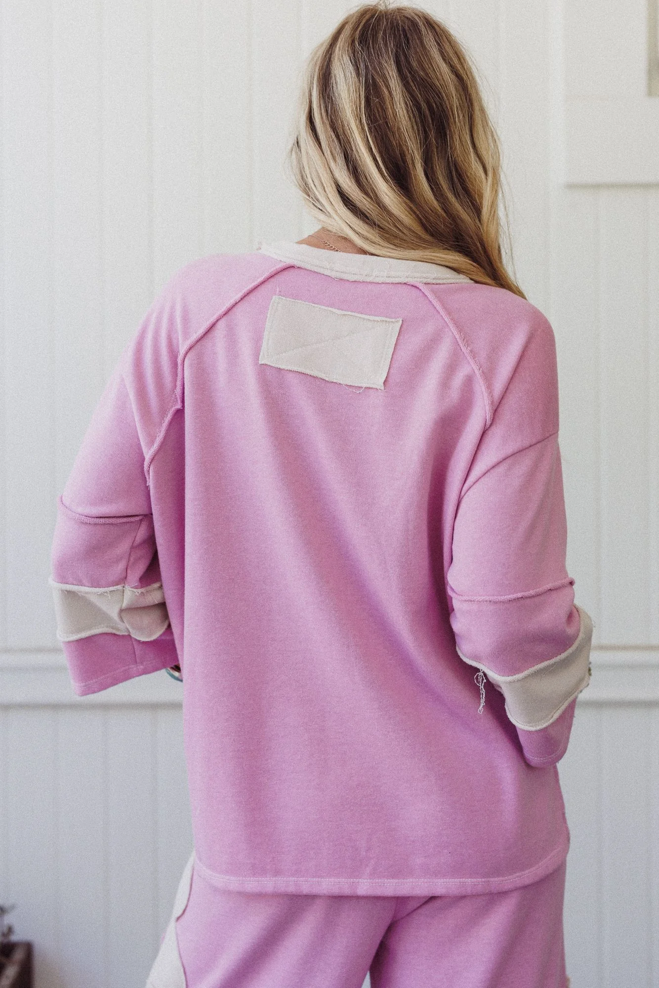 Drift Path Flower Patched Top - Lilac - Image 2