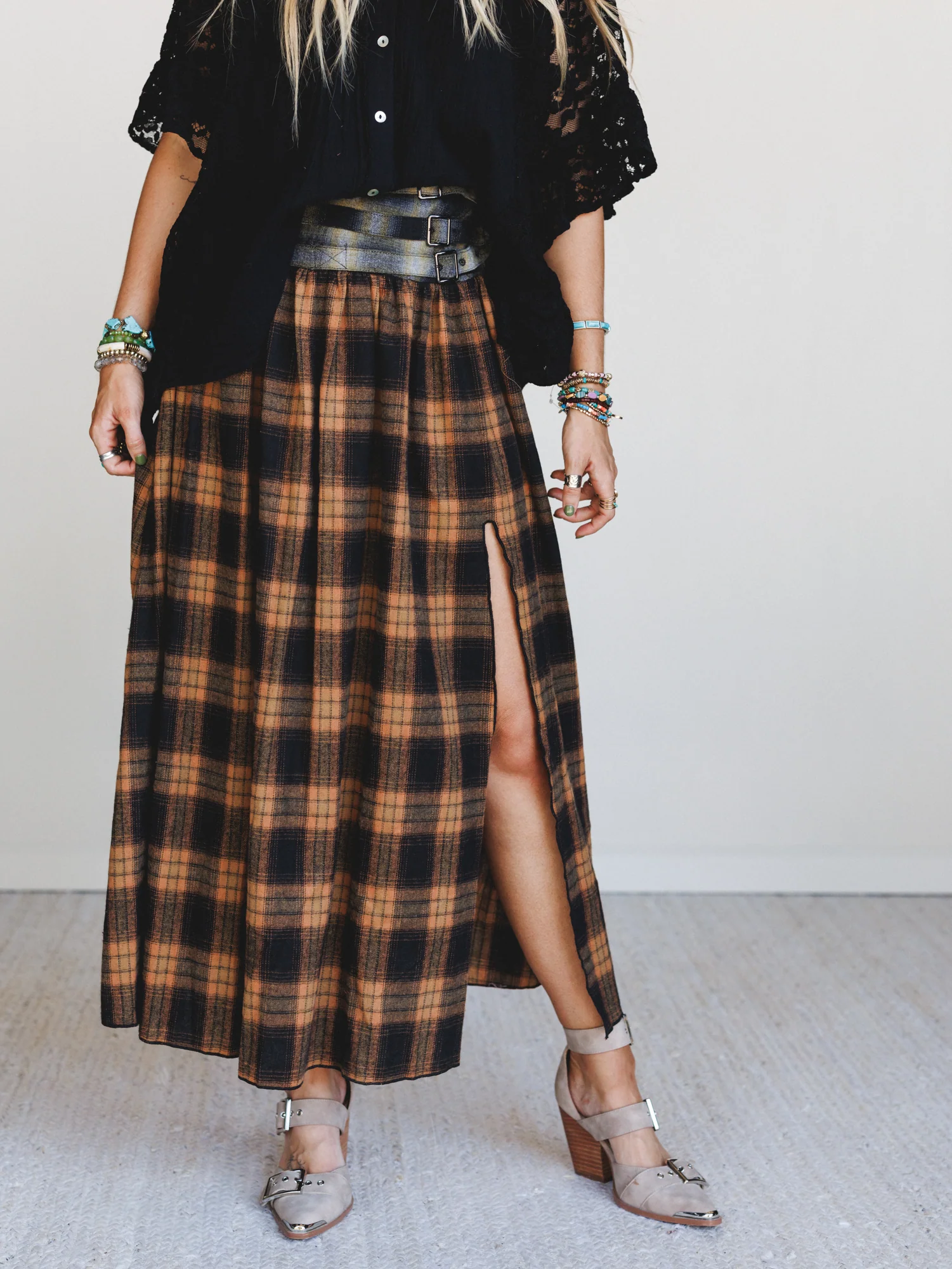 Dusk Meadow Maxi Skirt - Orange - Image 6