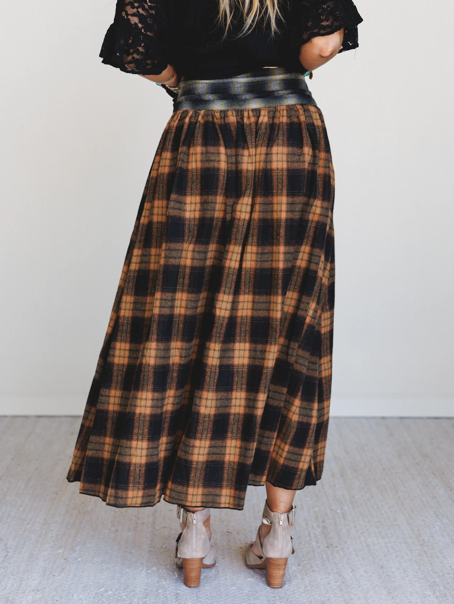Dusk Meadow Maxi Skirt - Orange - Image 7