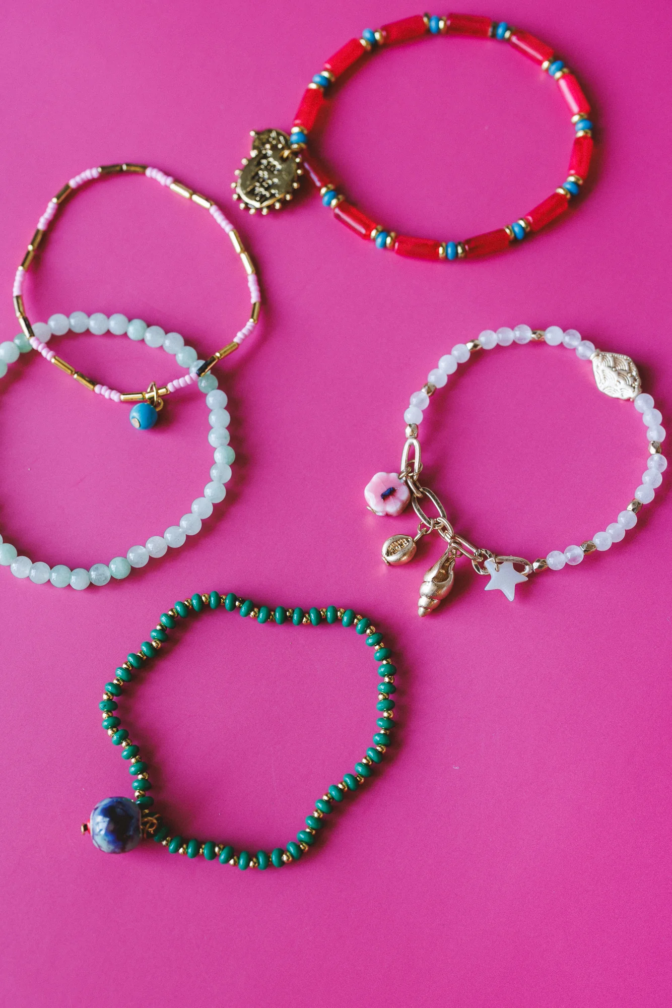 Earth Charm Bracelet Set - Multi