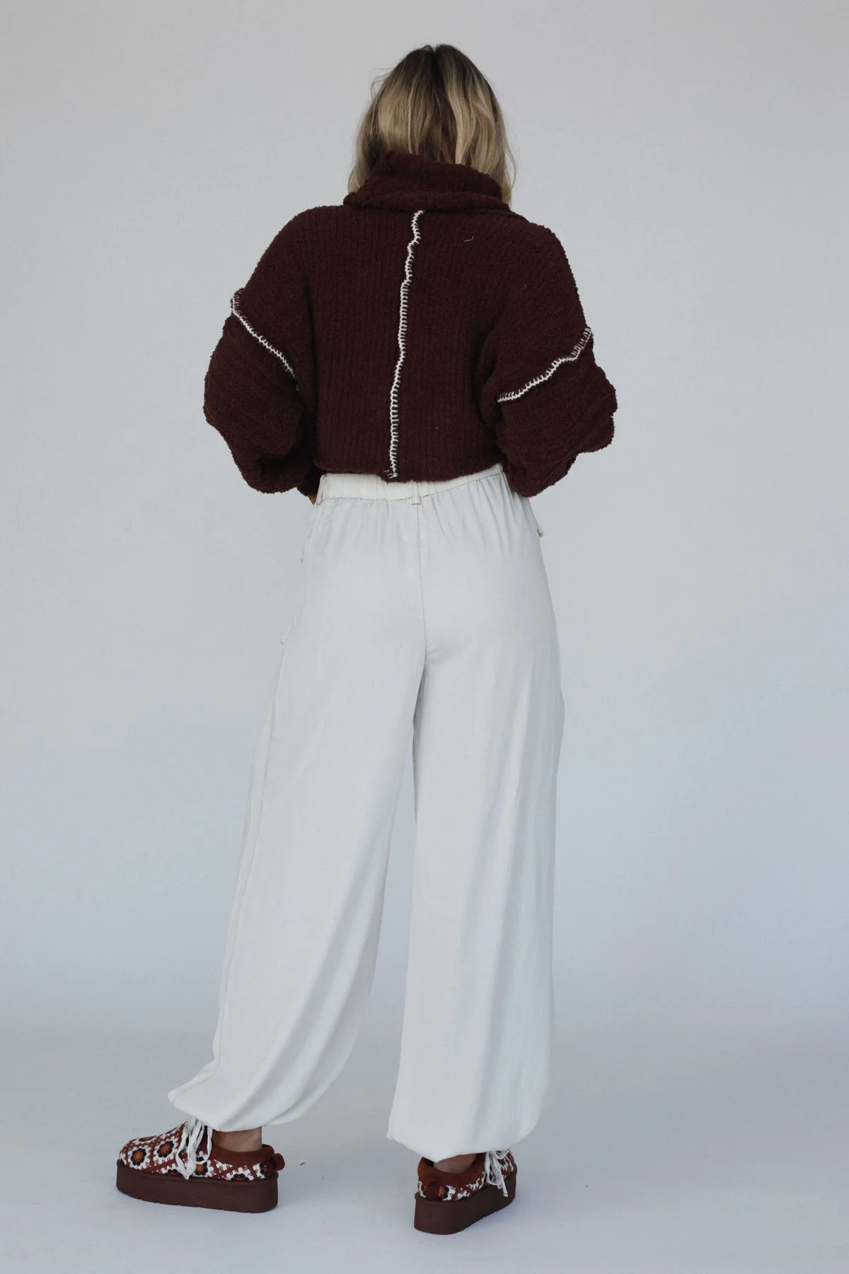 East Bay Loose Fit Cargo Jeans - Cream - Image 6