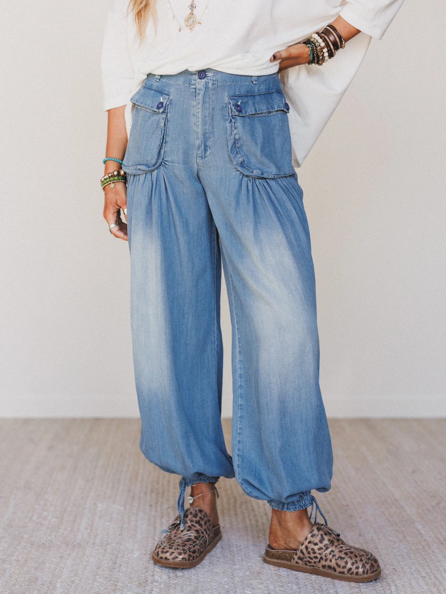 East Bay Loose Fit Cargo Jeans - Denim - Image 2
