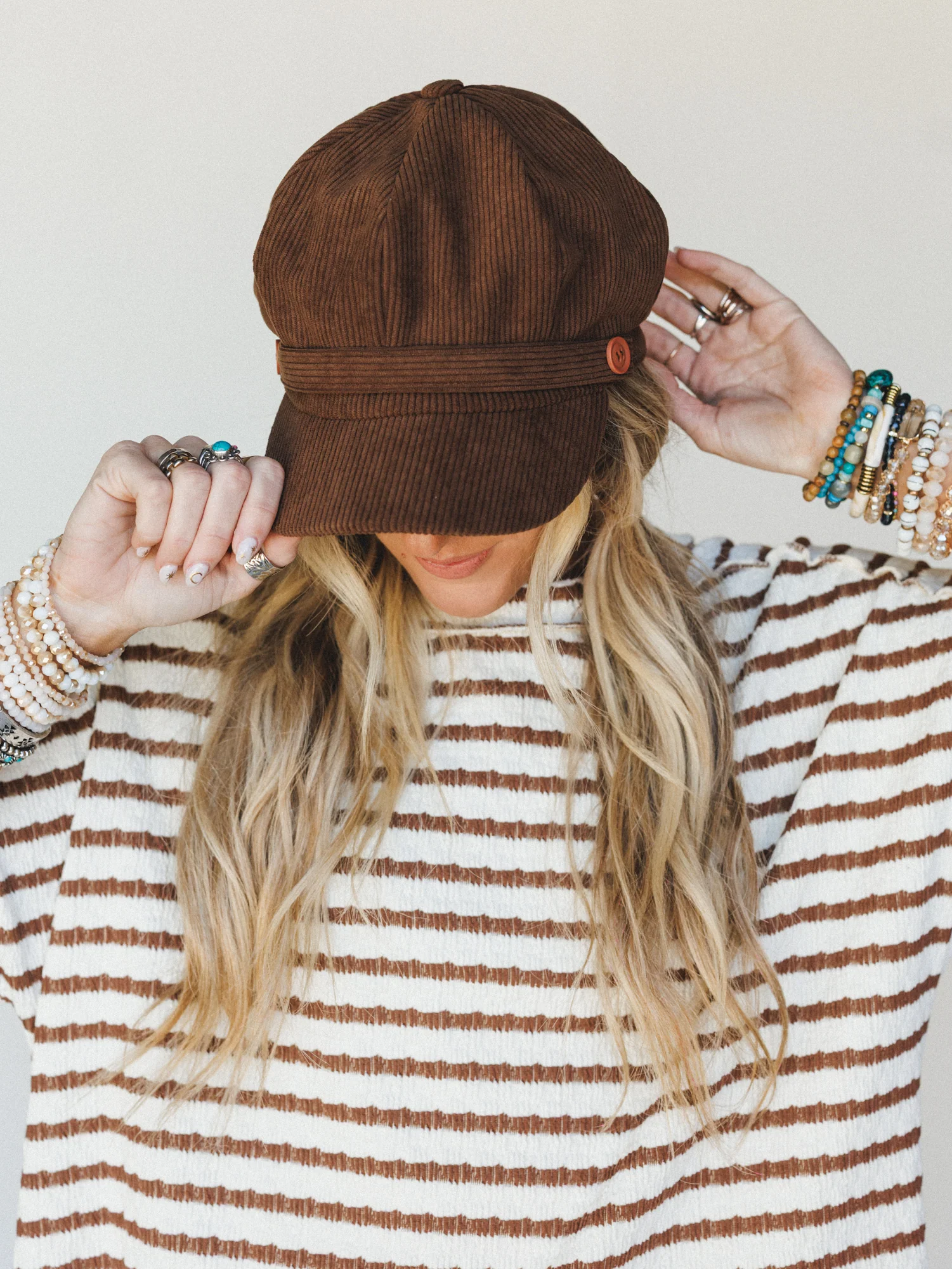 Easy Days Newsboy Cap - Brown - Image 2