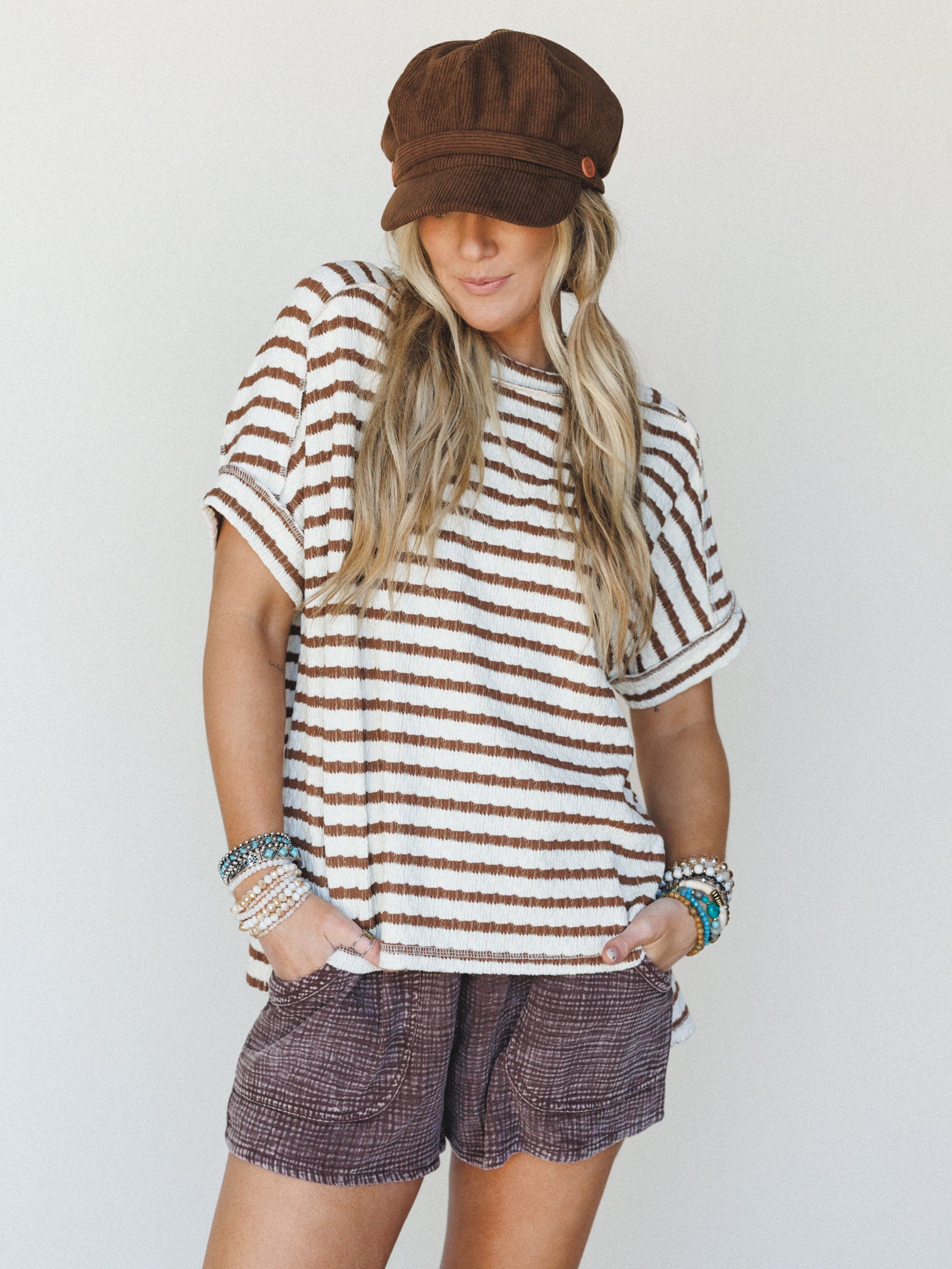 Easy Days Newsboy Cap - Brown - Image 5