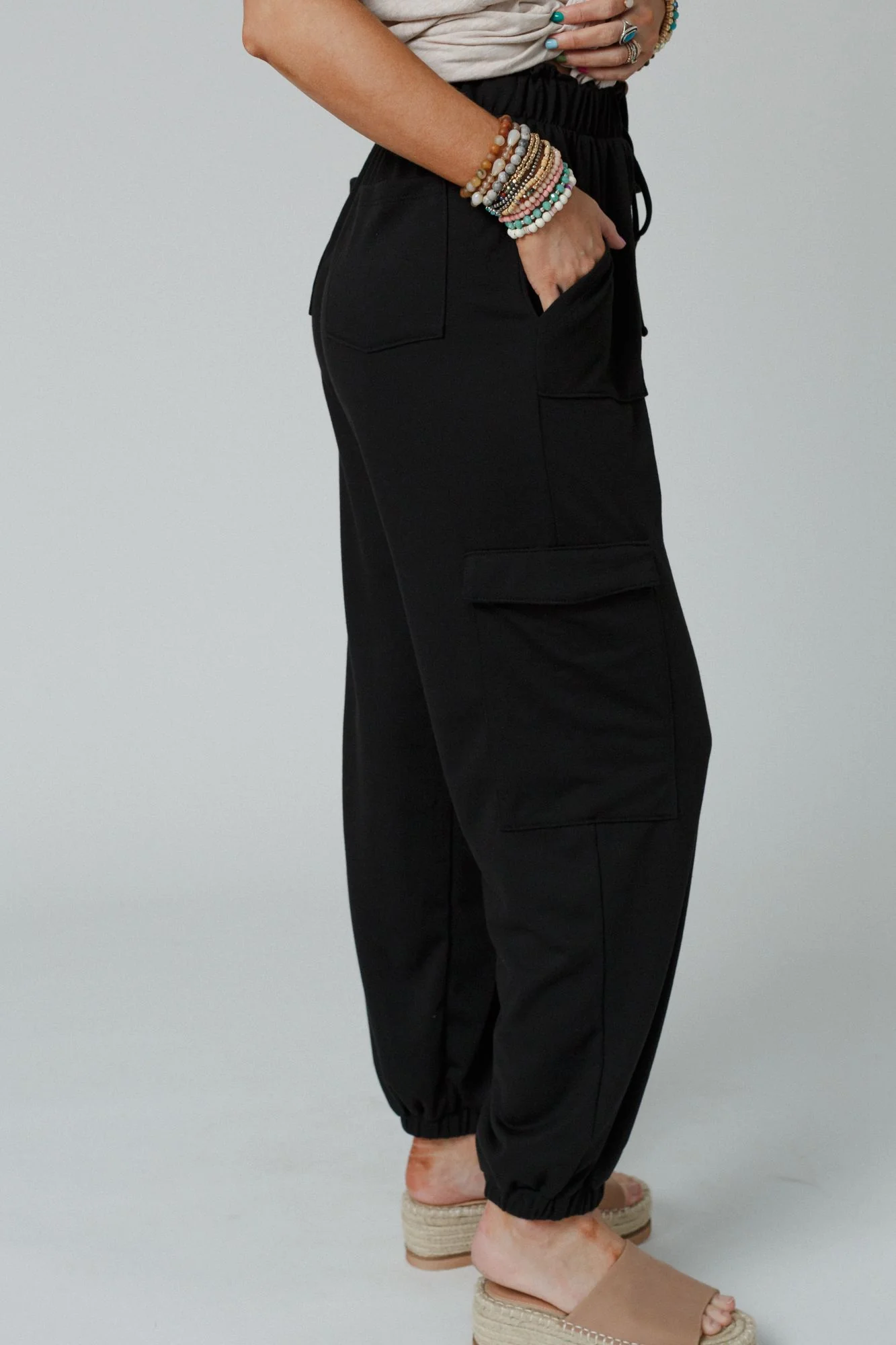 The Nest Easy Mornings Cinched Pants - Black - Image 2