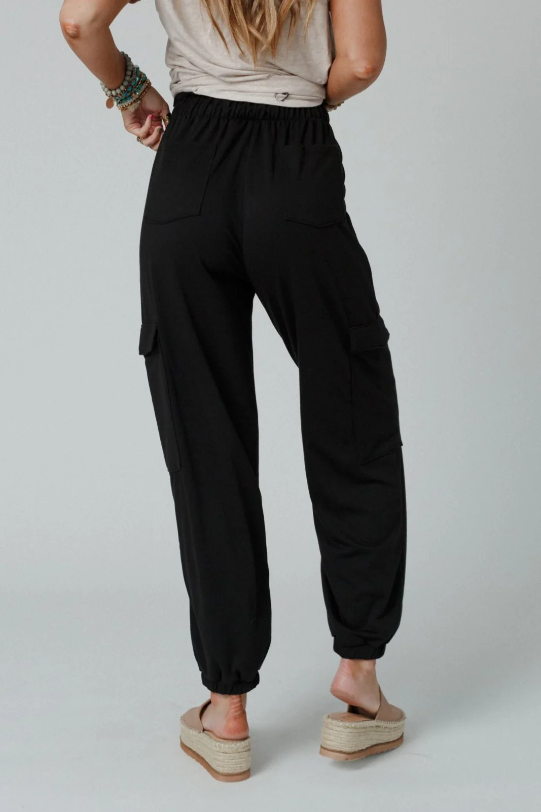 The Nest Easy Mornings Cinched Pants - Black - Image 4