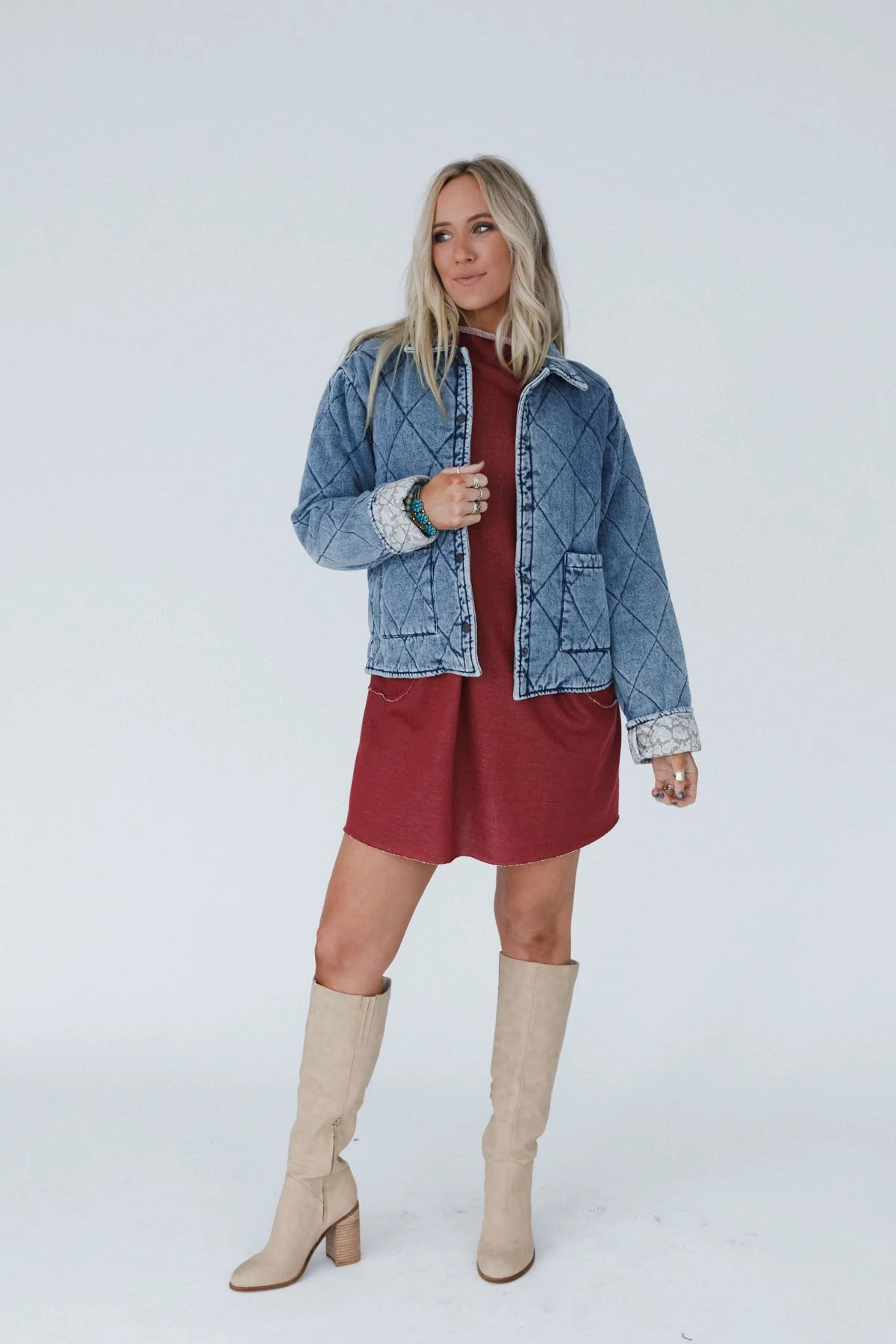 Echo Canyon Quilted Jacket - Medium Denim - Image 8