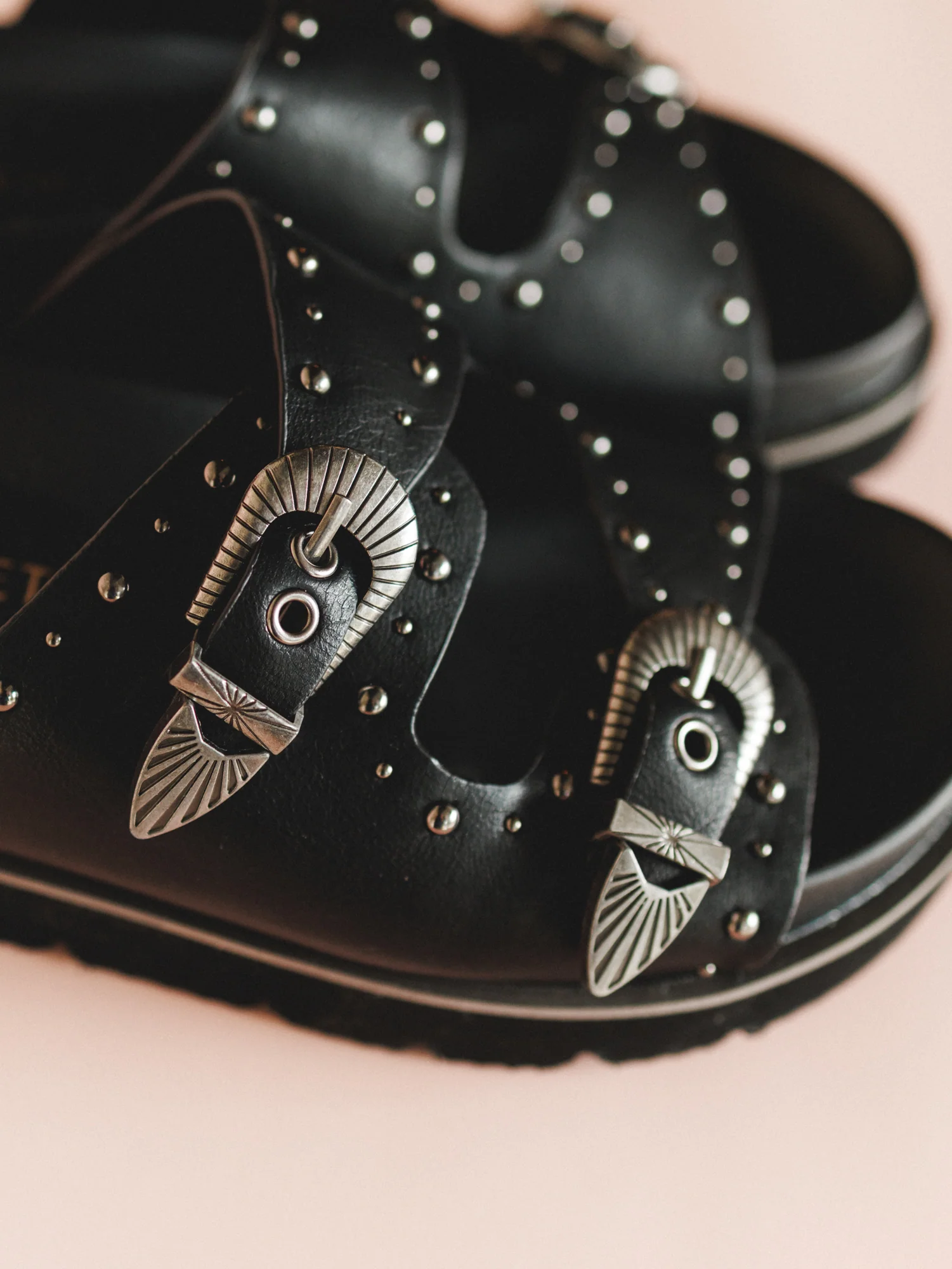 Effie Buckle Slide - Black - Pre Order - Image 2