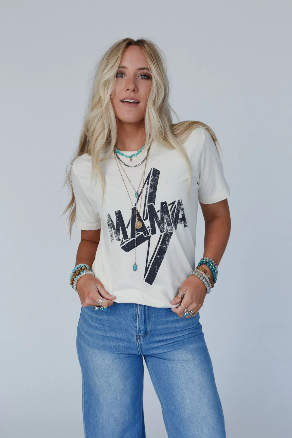 Electric Mama Graphic Tee - Off White - Pre Order