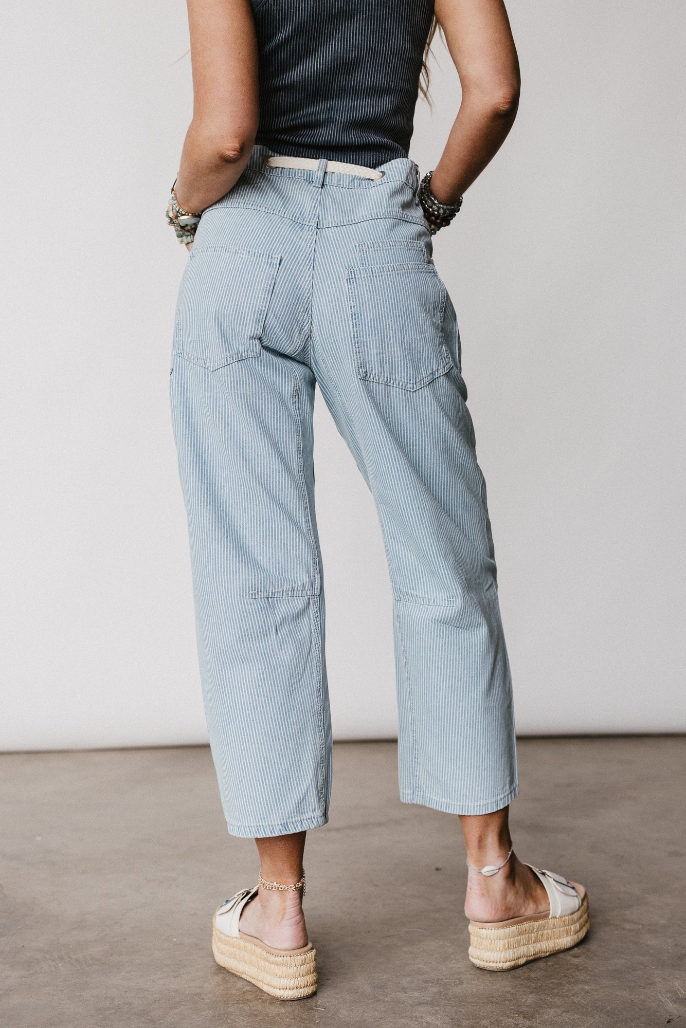 Elevated Eyelet Barrel Jeans - Multi Stripe - Image 4