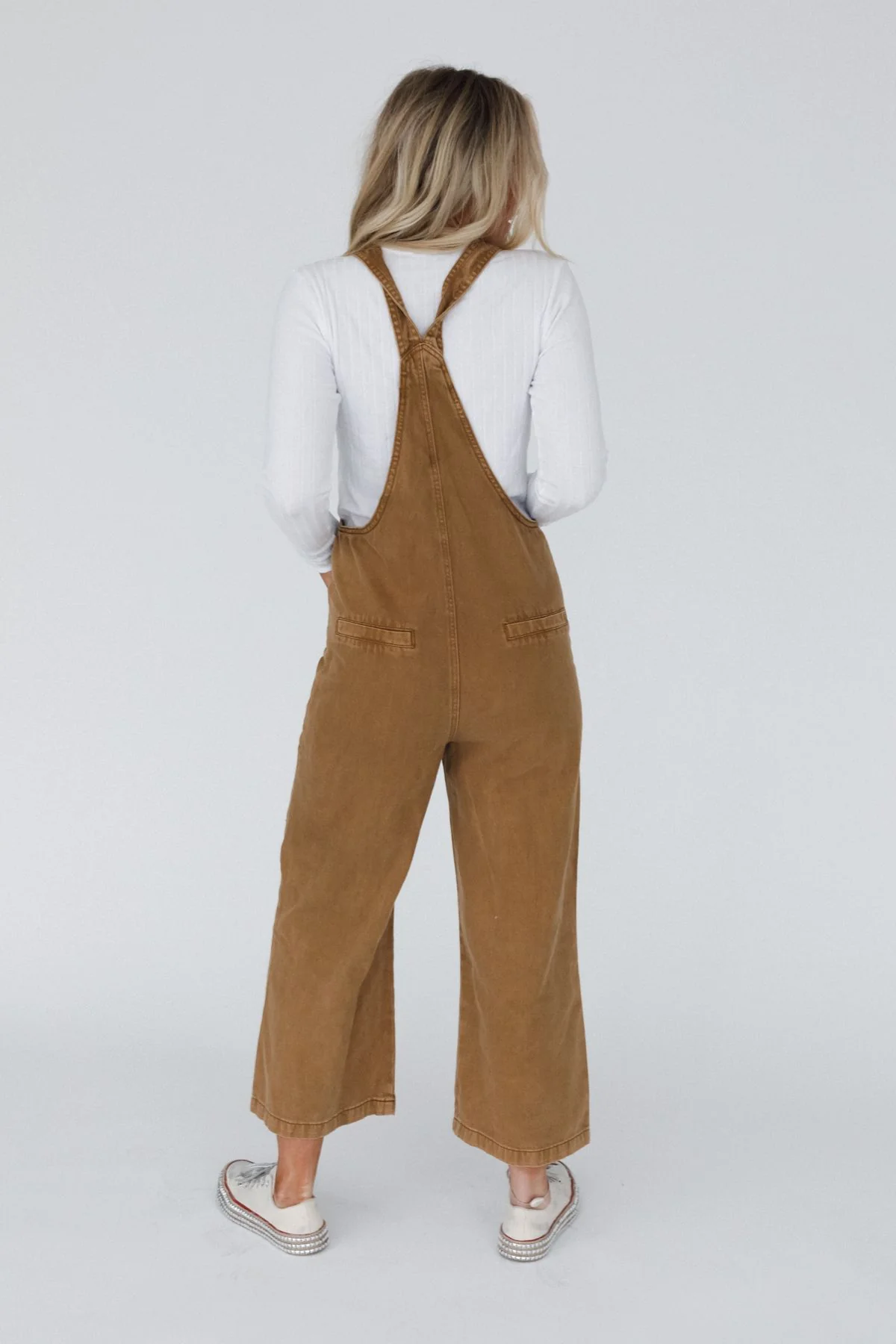 Elliot Knotted Overalls - Camel - Image 4
