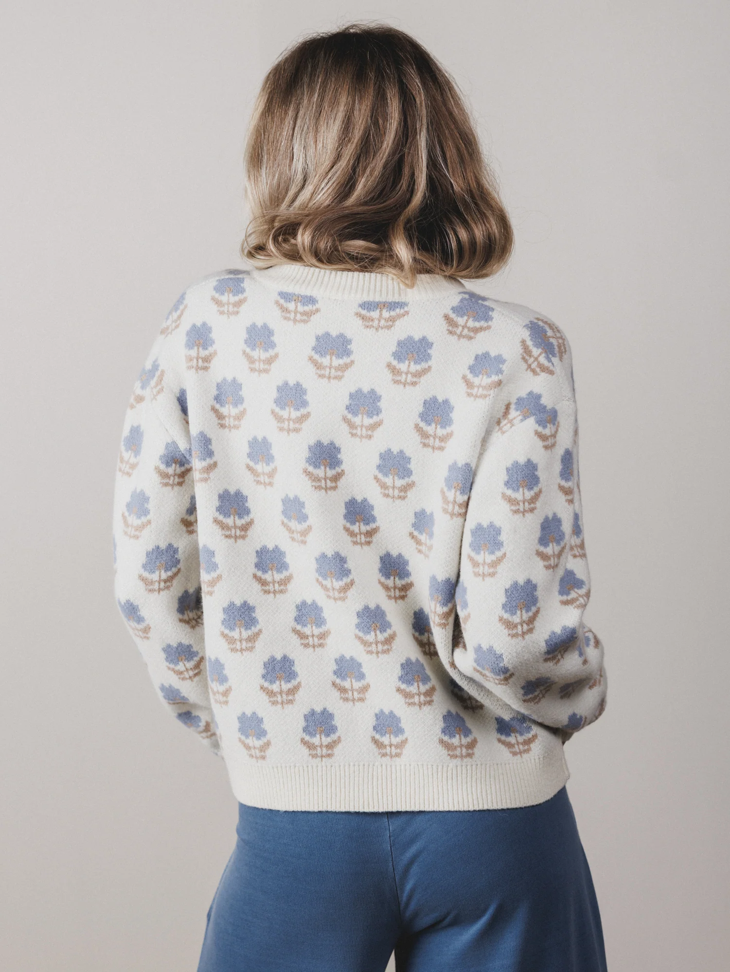 Elodie Floral Cardigan - Cream - Image 6
