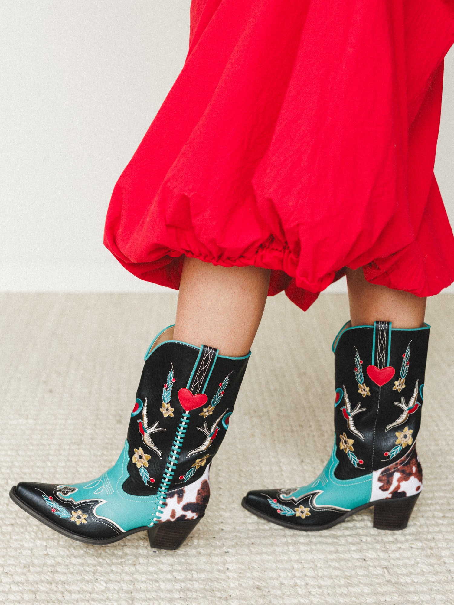 Elsie Bootie - Black Turquoise - Image 3
