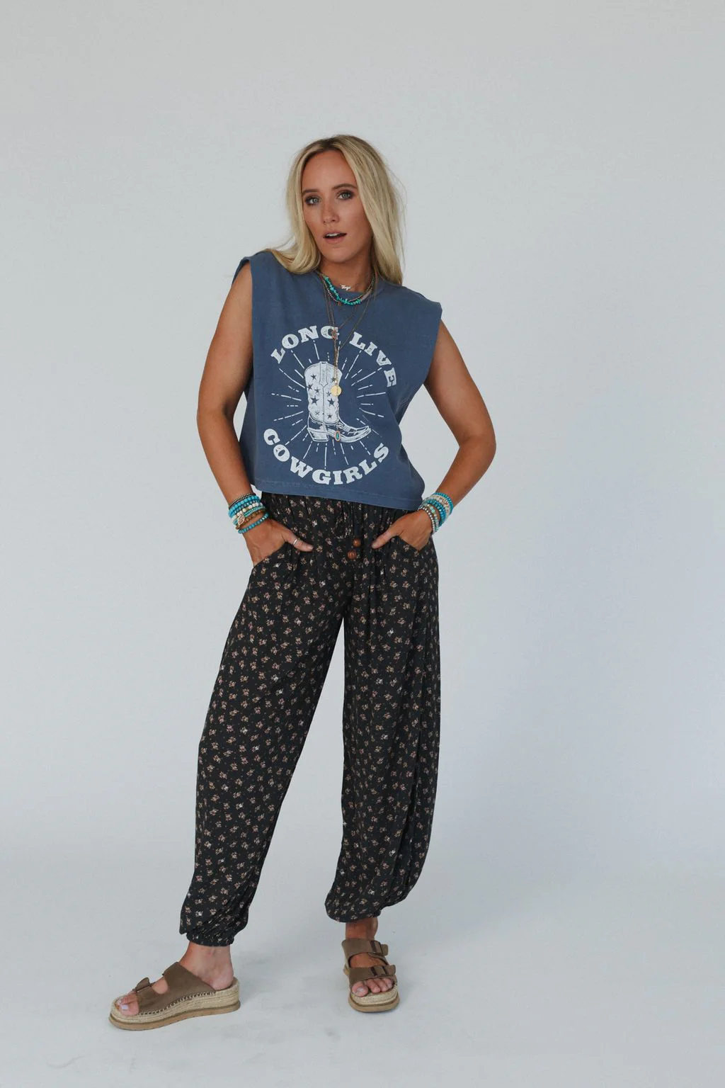 The Nest Emberlyn Wide Leg Cinched Pants - Iron - Image 3