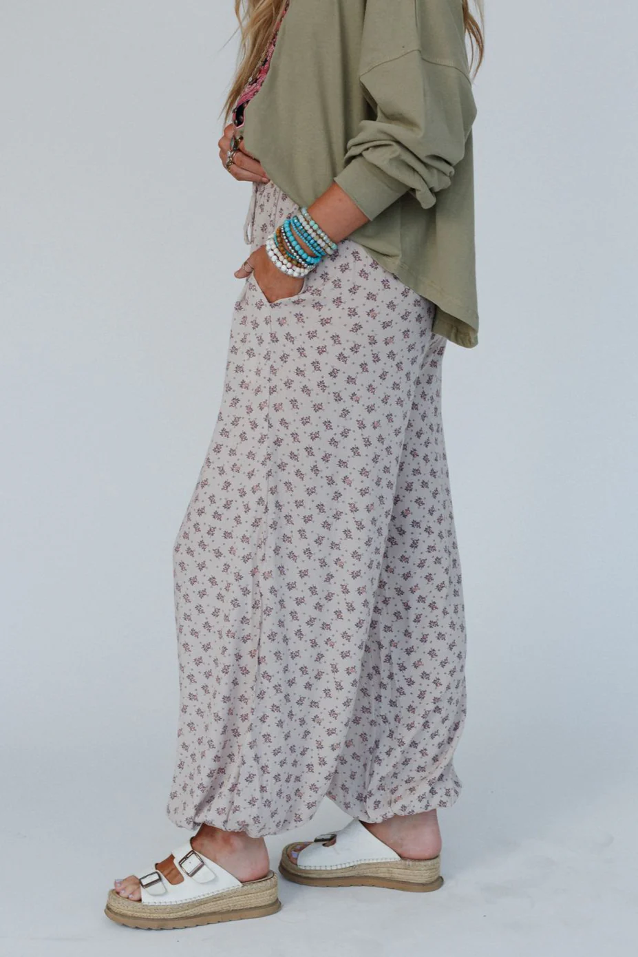 The Nest Emberlyn Wide Leg Cinched Pants - Taupe - Pre Order