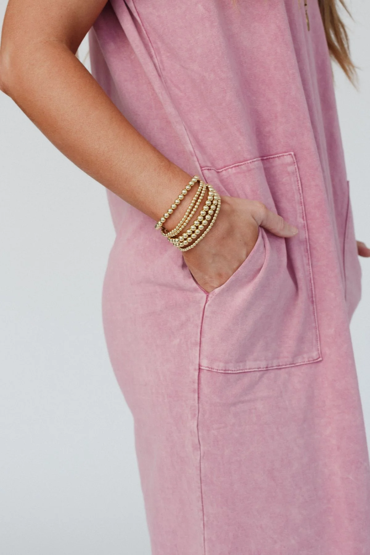 Ethereal Shine Stacked Bracelet - Gold - Image 2
