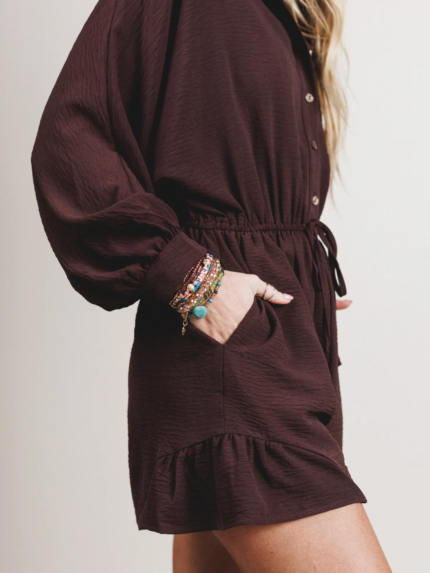 Everyday Joy Romper - Chocolate - Image 4