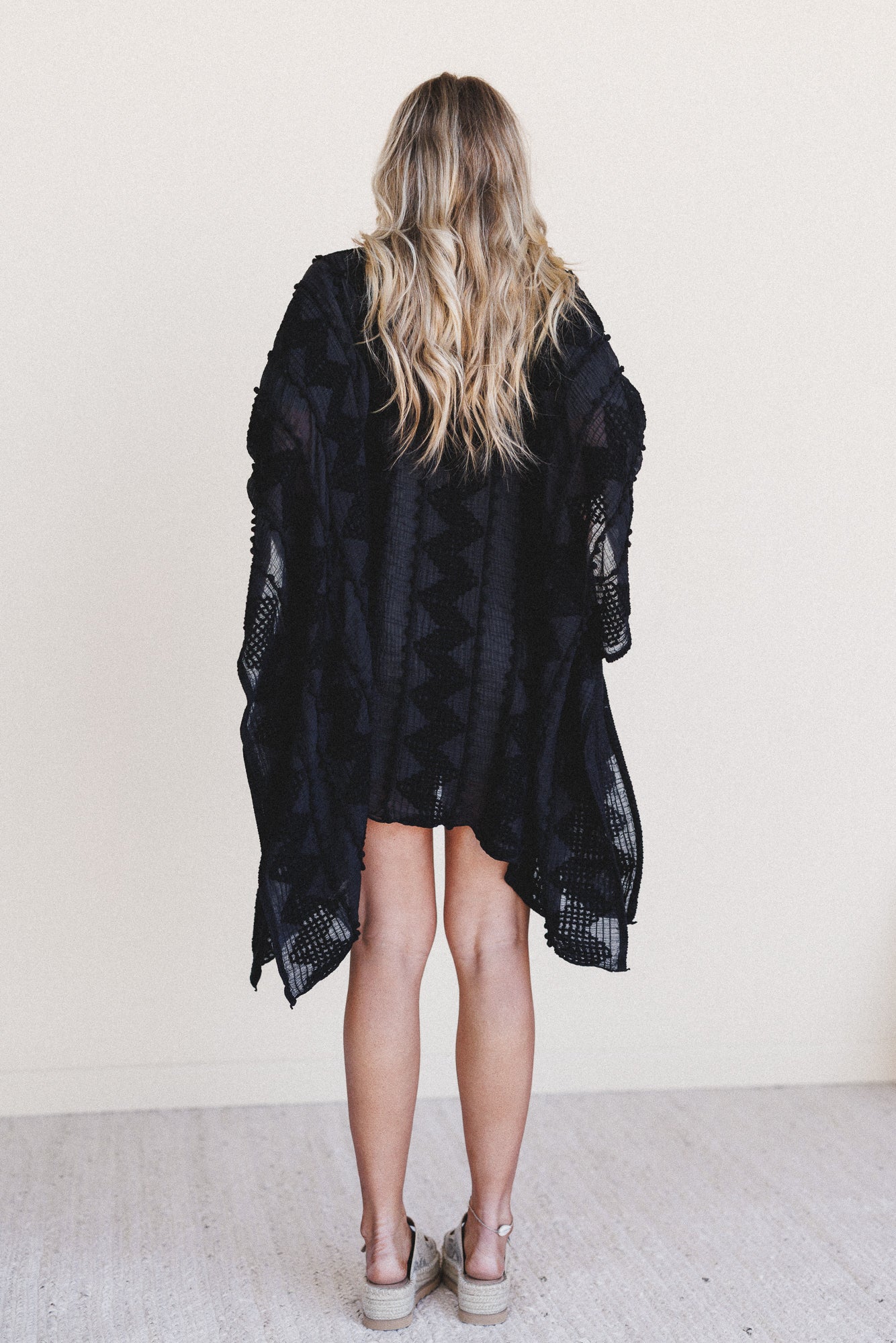 Bali Embroidered Kimono - Black - Image 6