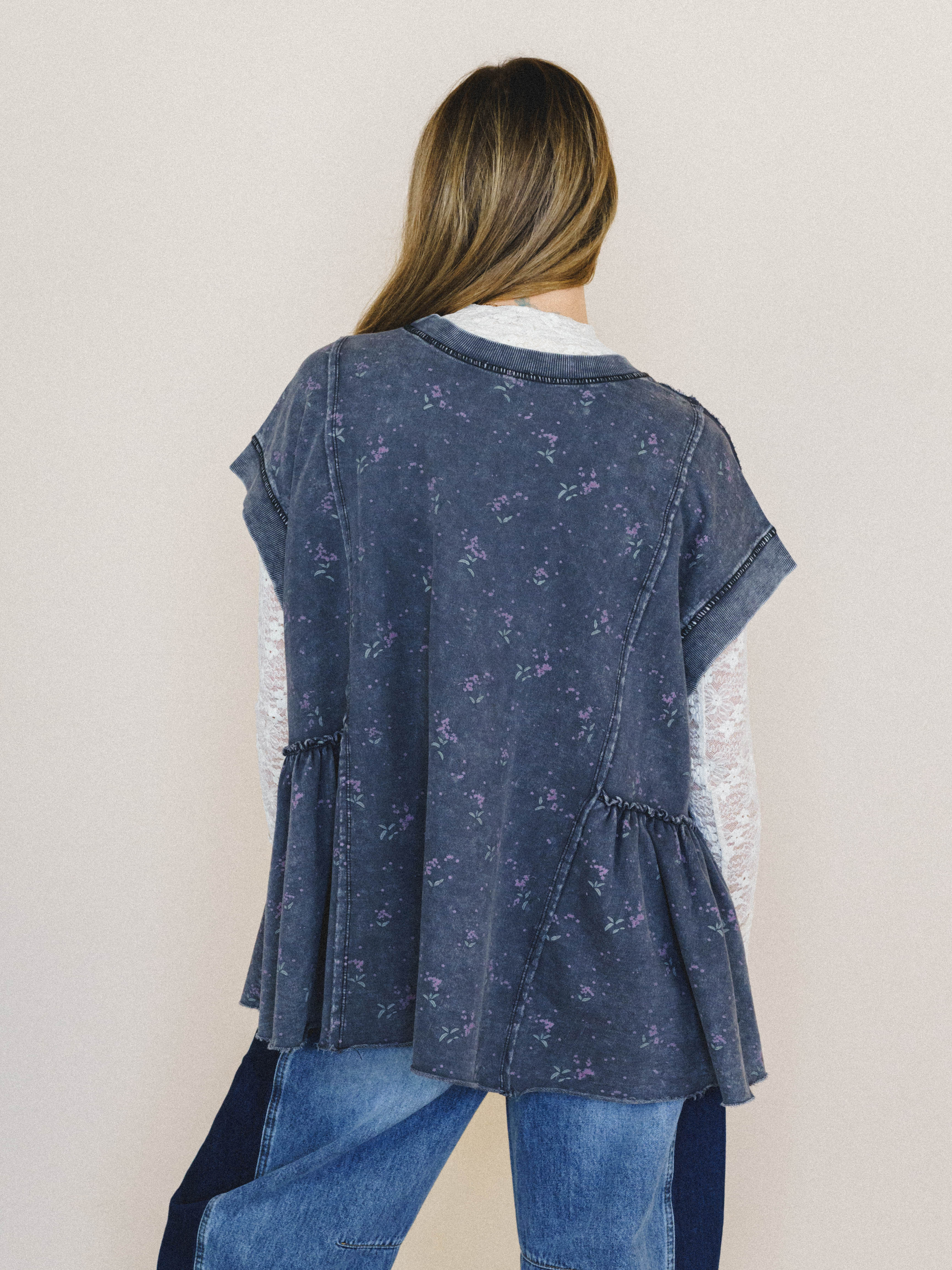 Favorite Floral Tee - Black - Image 3