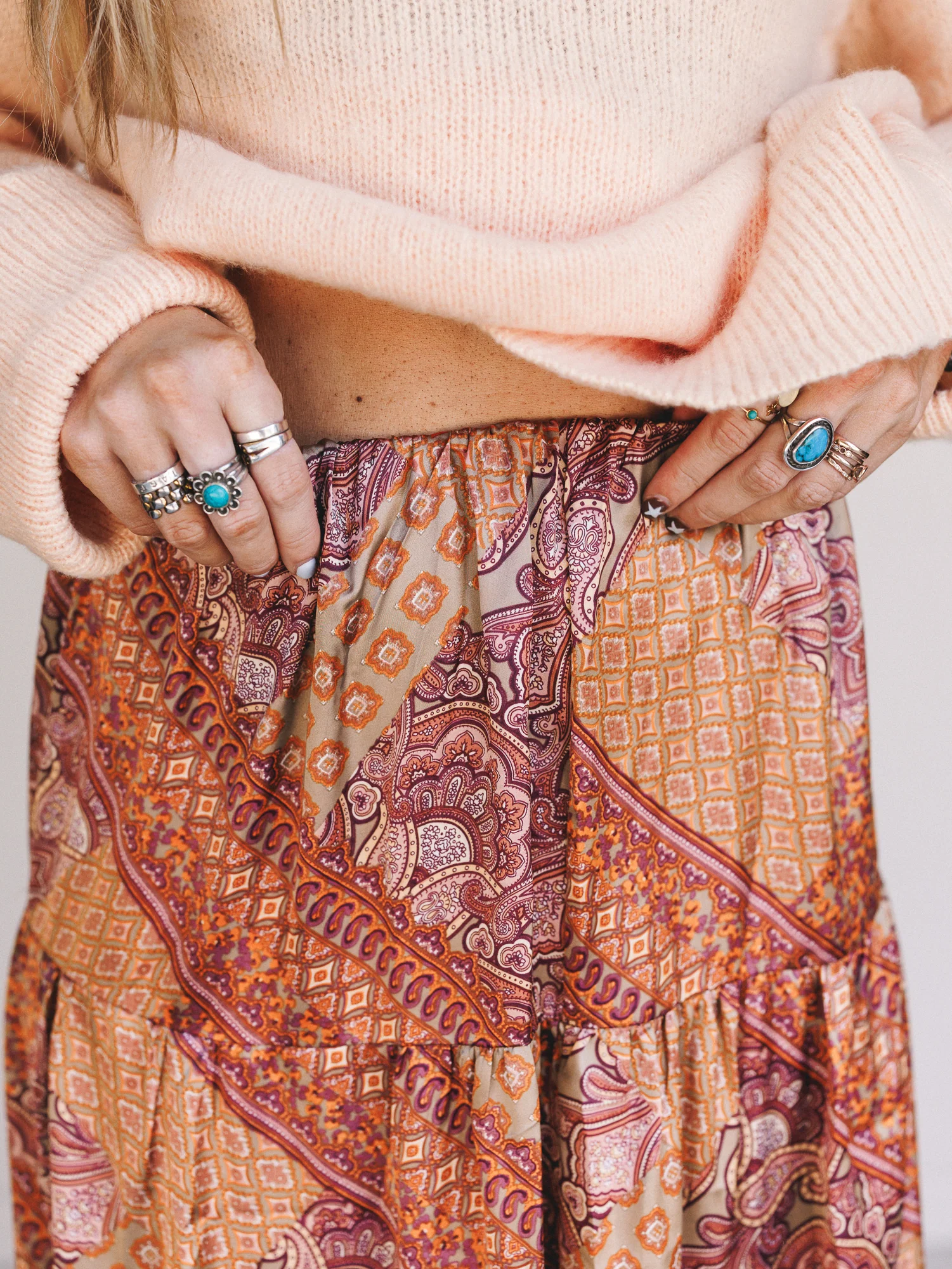 Fern Print Skirt - Hazelnut - Image 3