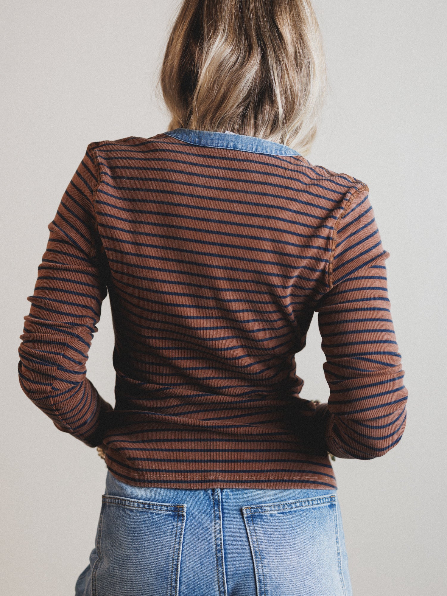 Fieldtrip Stripe Top - Rust - Image 6