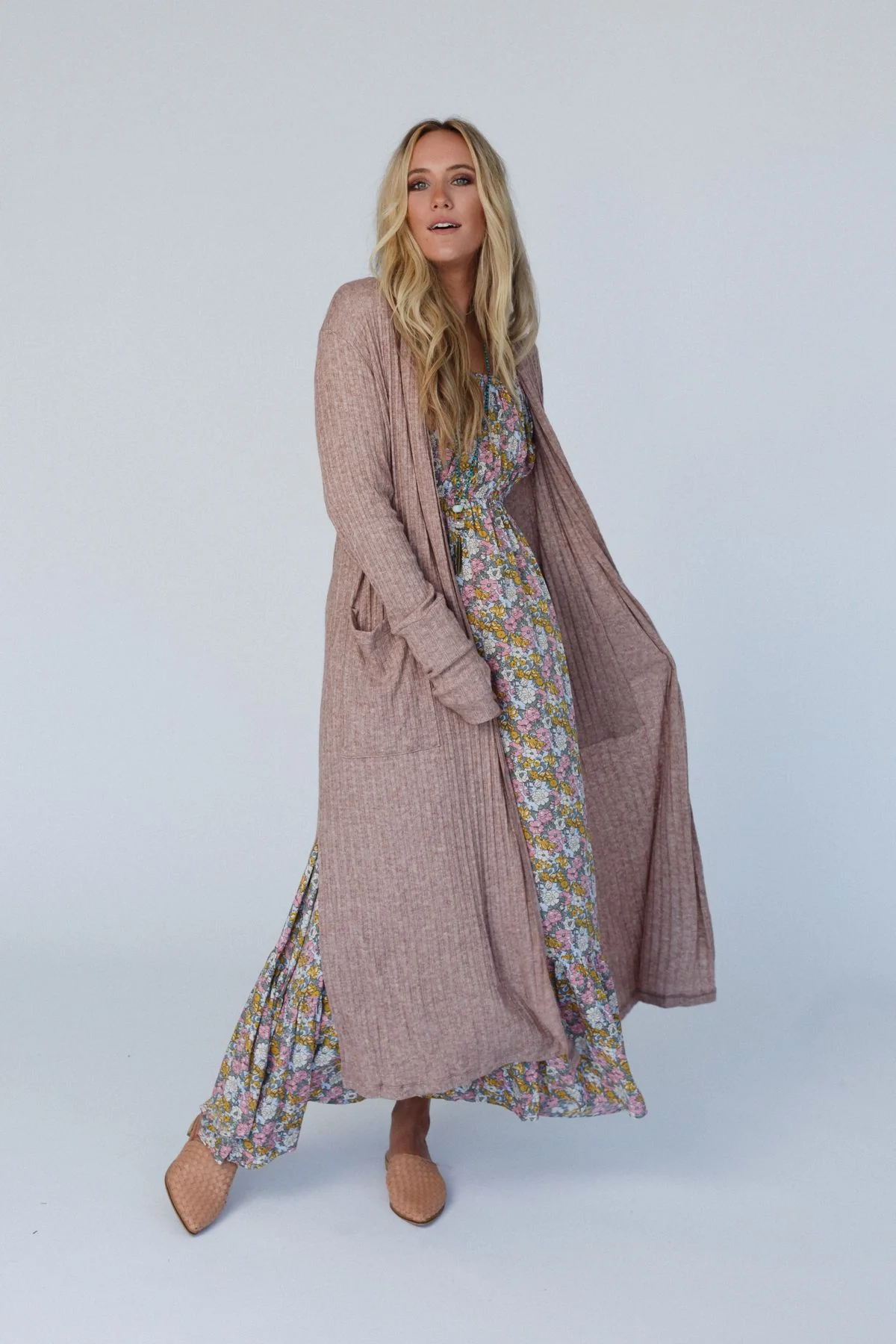 The Nest Finishing Touch Duster Cardigan - Cafe - Pre Order