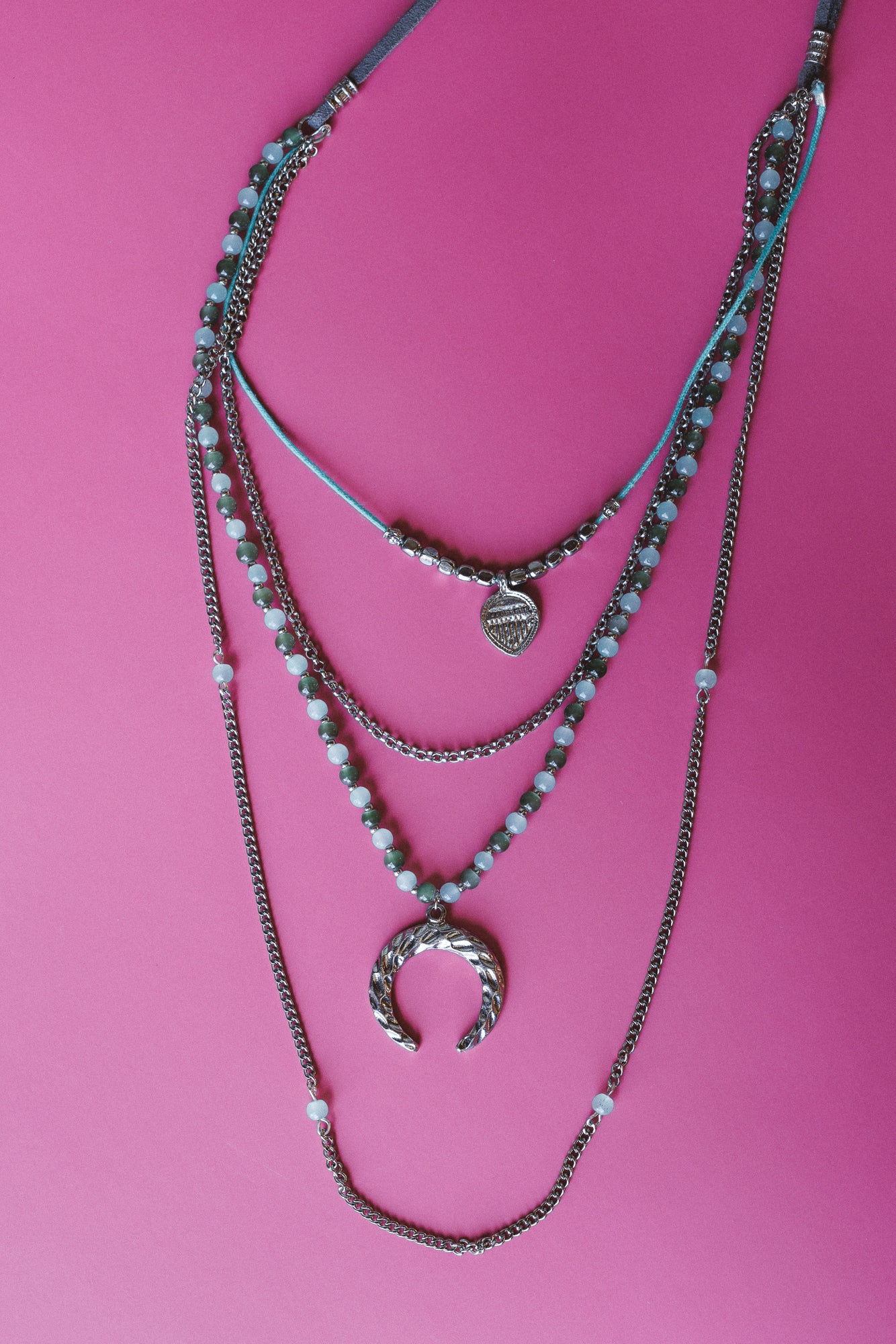 Firelight Layered Necklace - Blue - Pre Order - Image 2