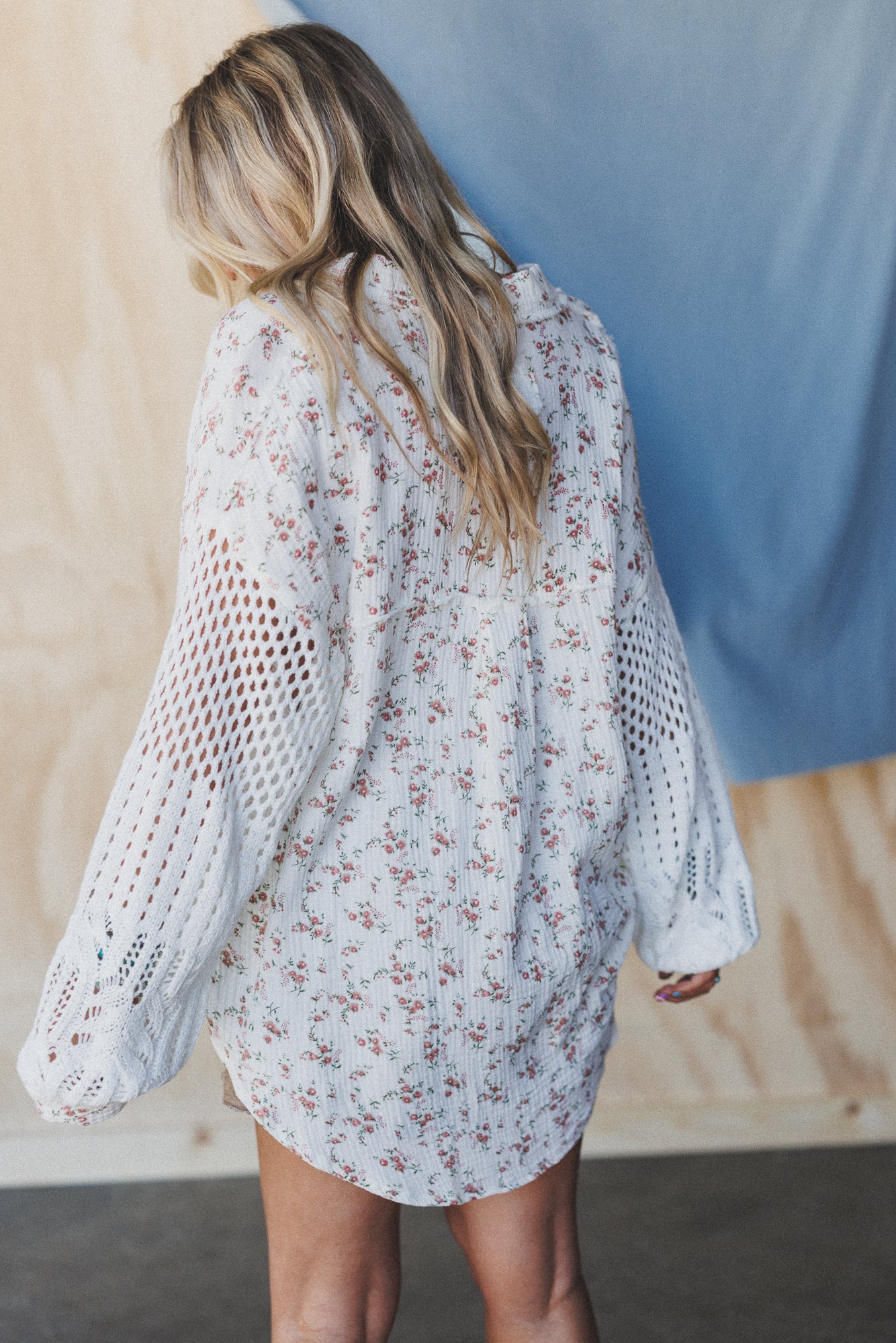Floral Fantasia Button Down Top - Cream - Image 6
