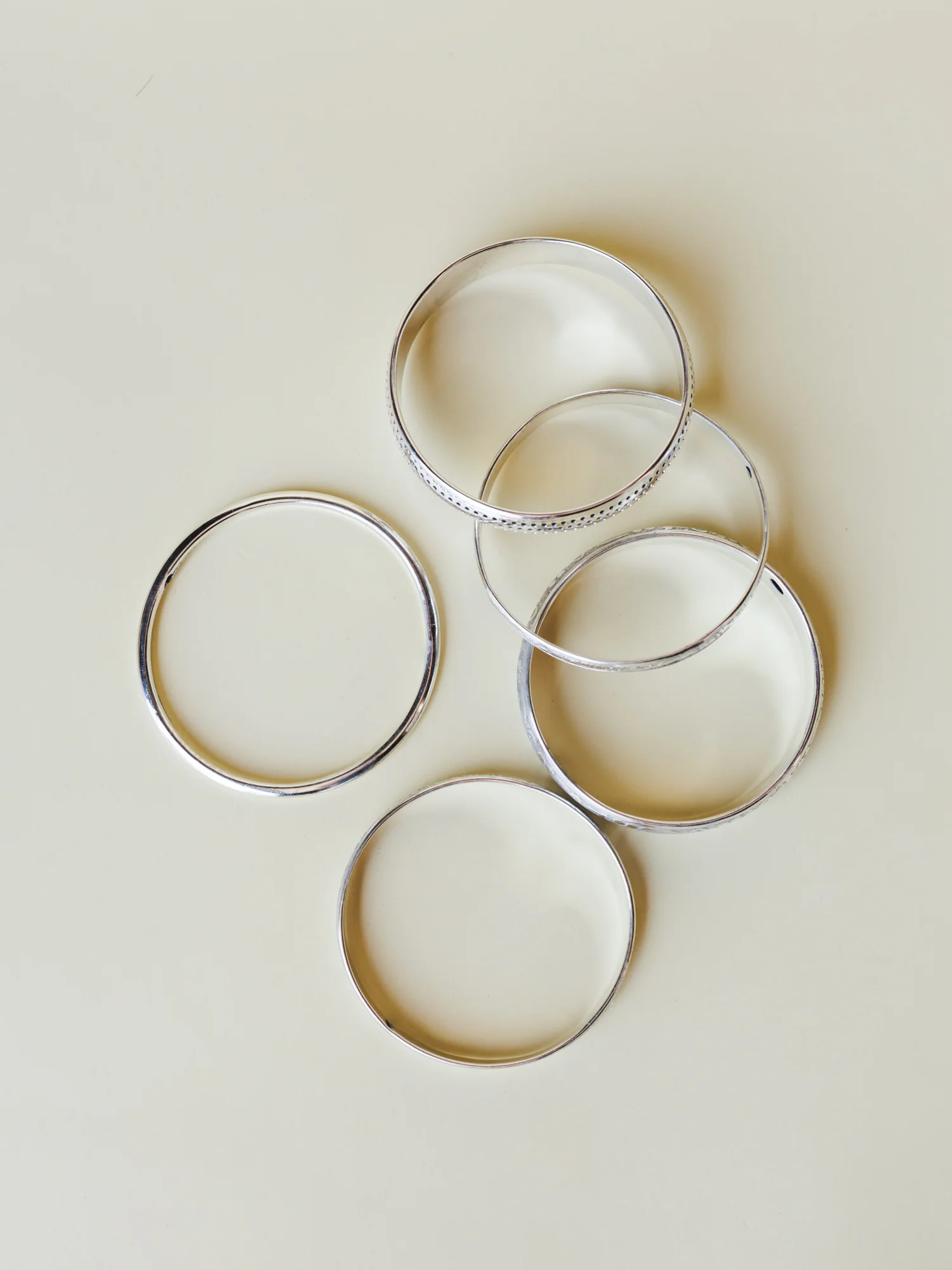 Flower Festival Bangle Set - Silver - Image 3