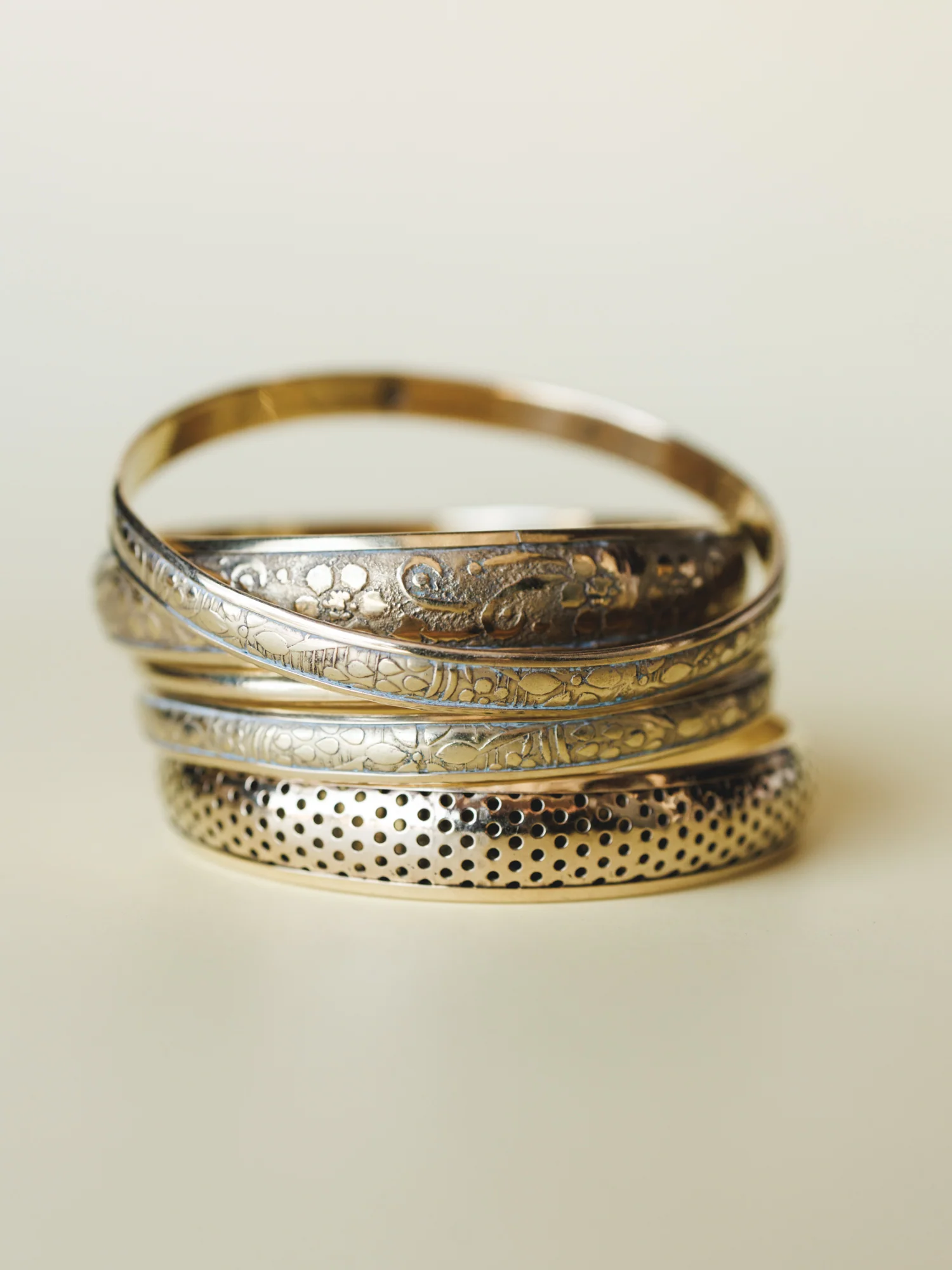 Flower Festival Bangle Set - Gold - Image 2