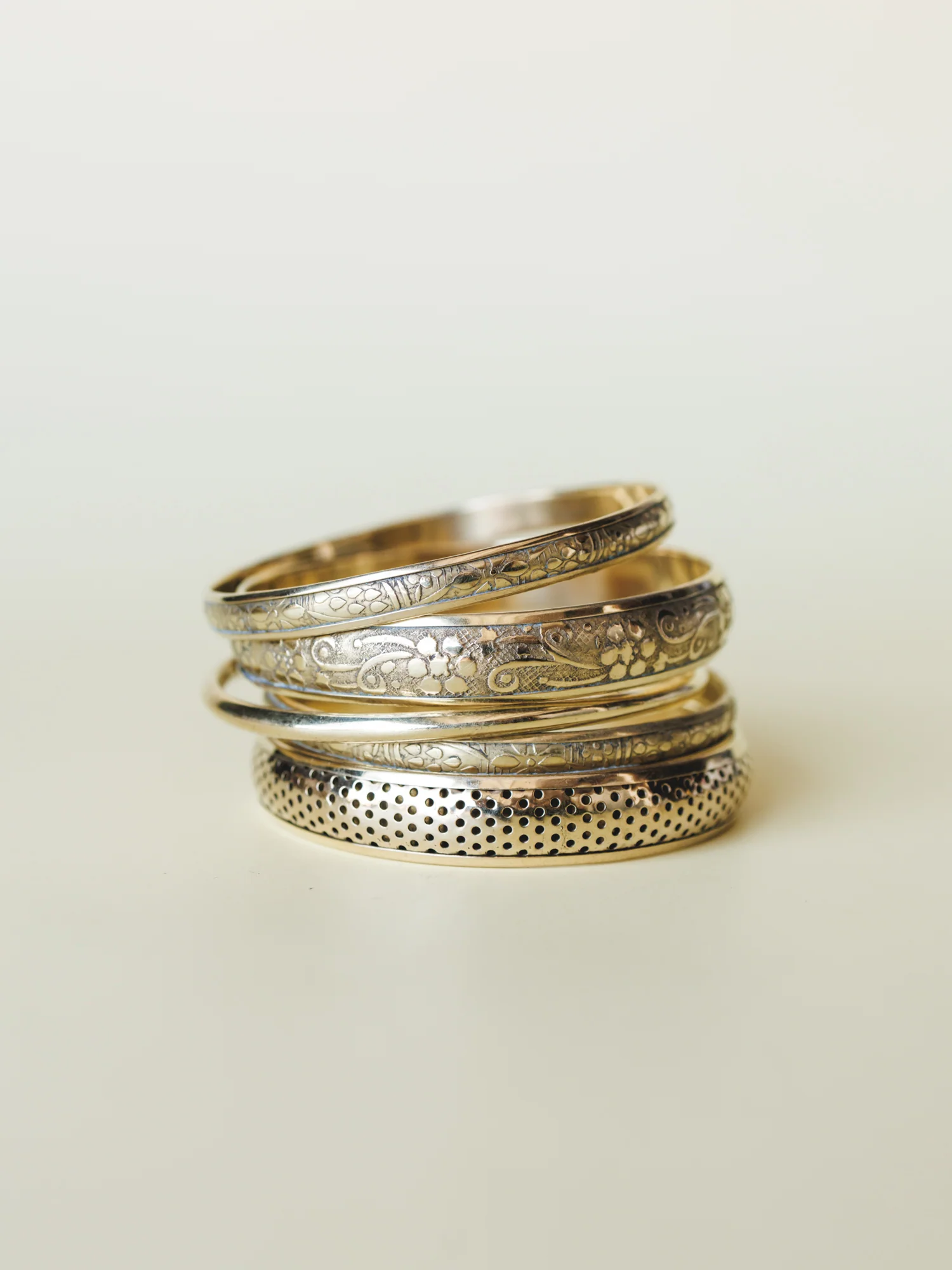 Flower Festival Bangle Set - Gold - Image 4