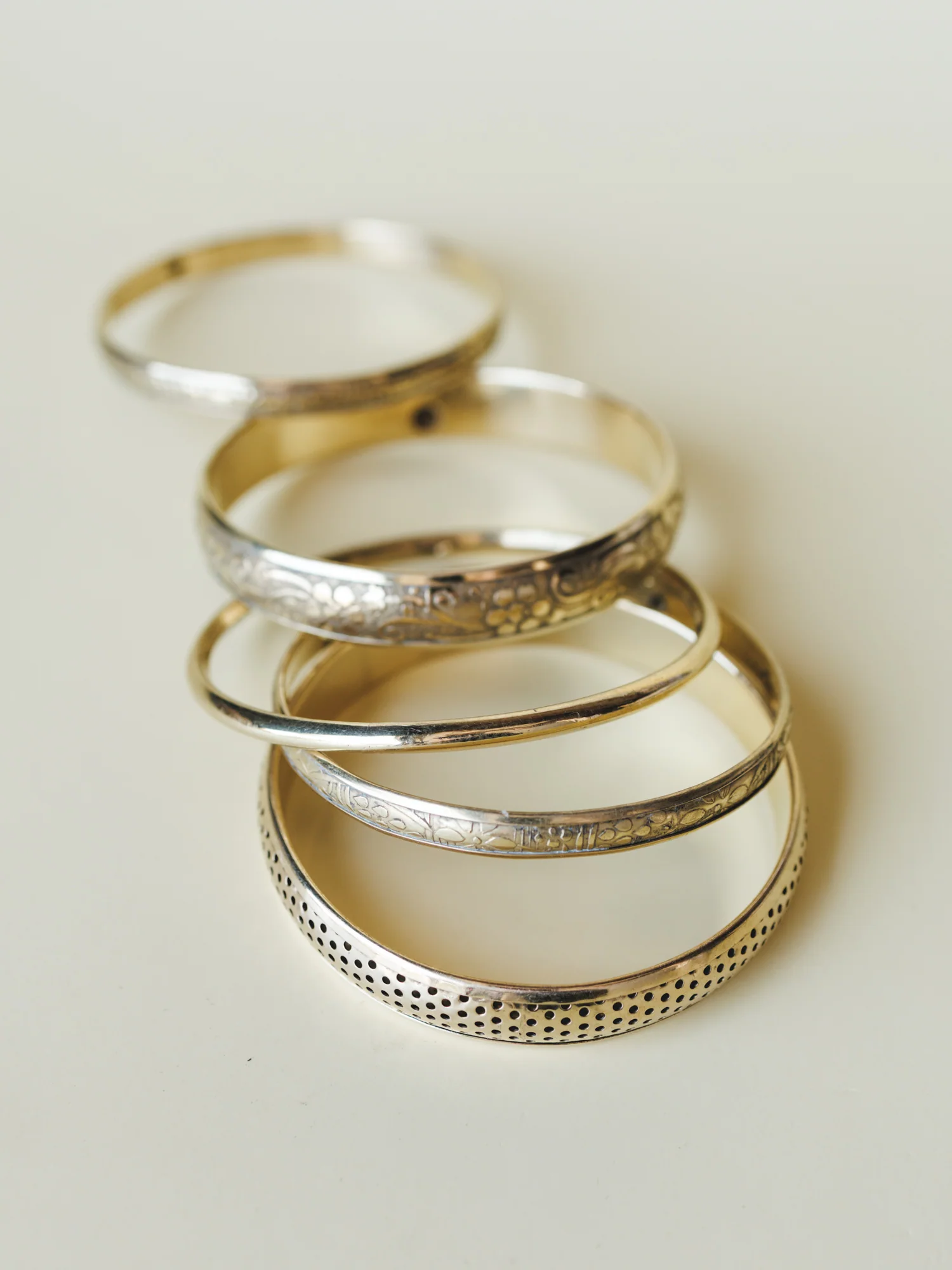 Flower Festival Bangle Set - Gold - Image 5