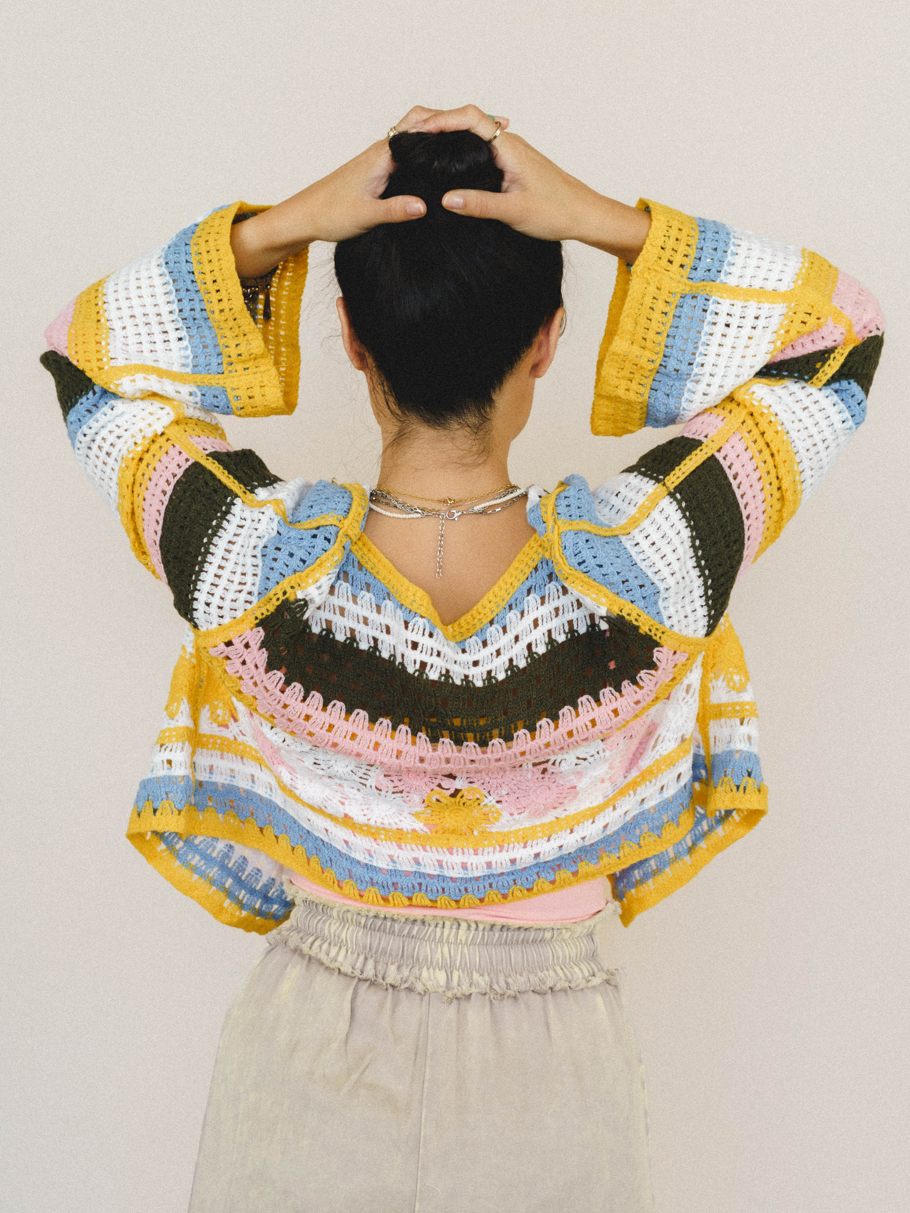 Flower Power Cardigan - Yellow Multi - Image 2