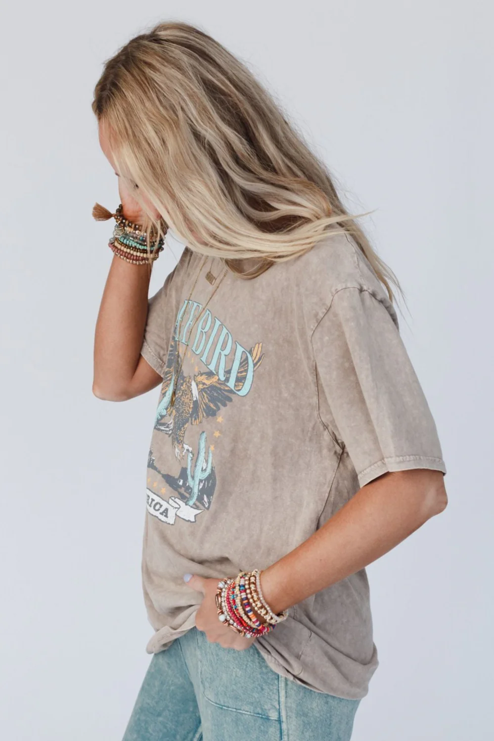 Fly Free Graphic Tee - Mocha - Image 13