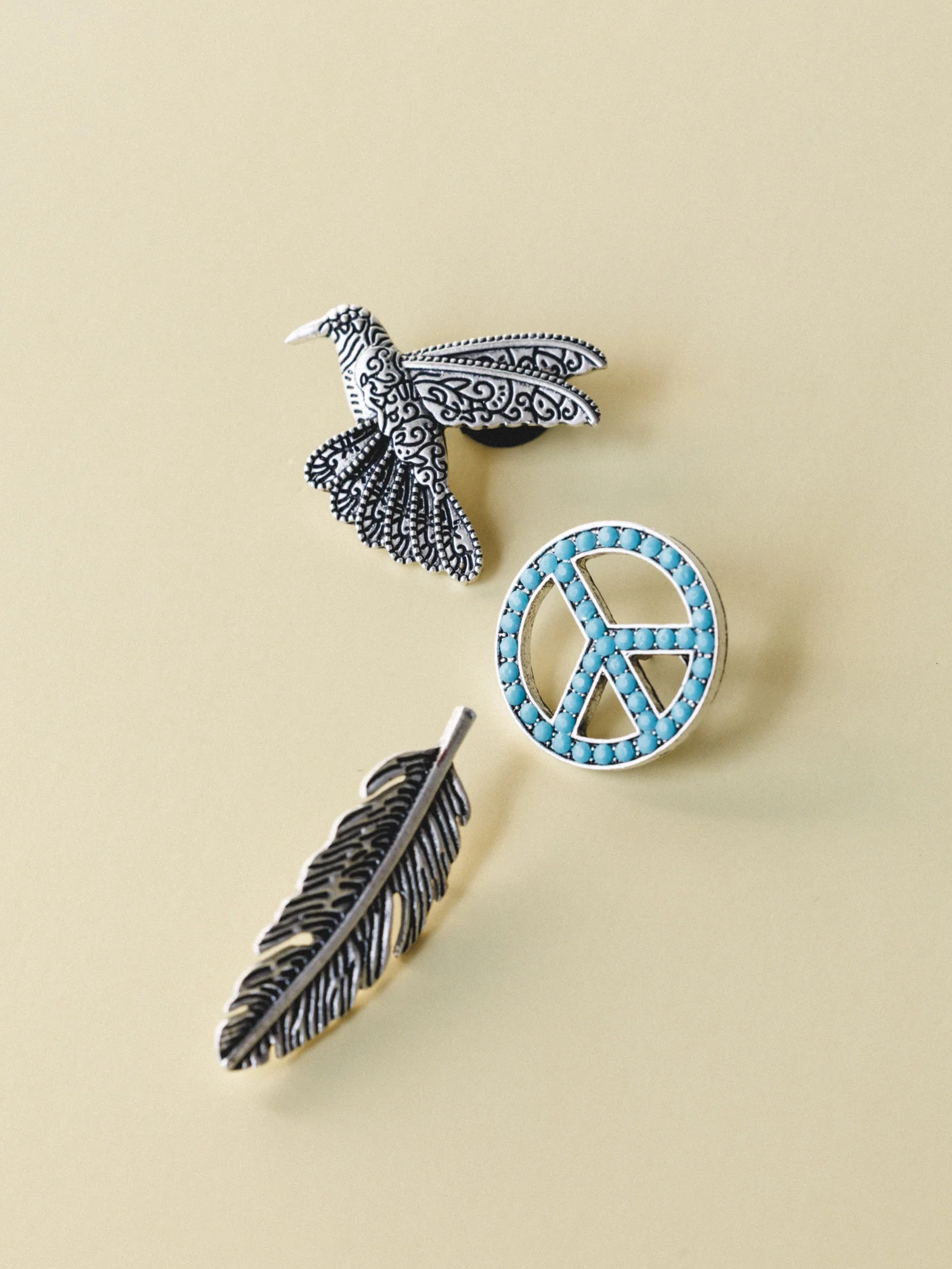 Free Bird Pin Set - Turquoise - Image 2